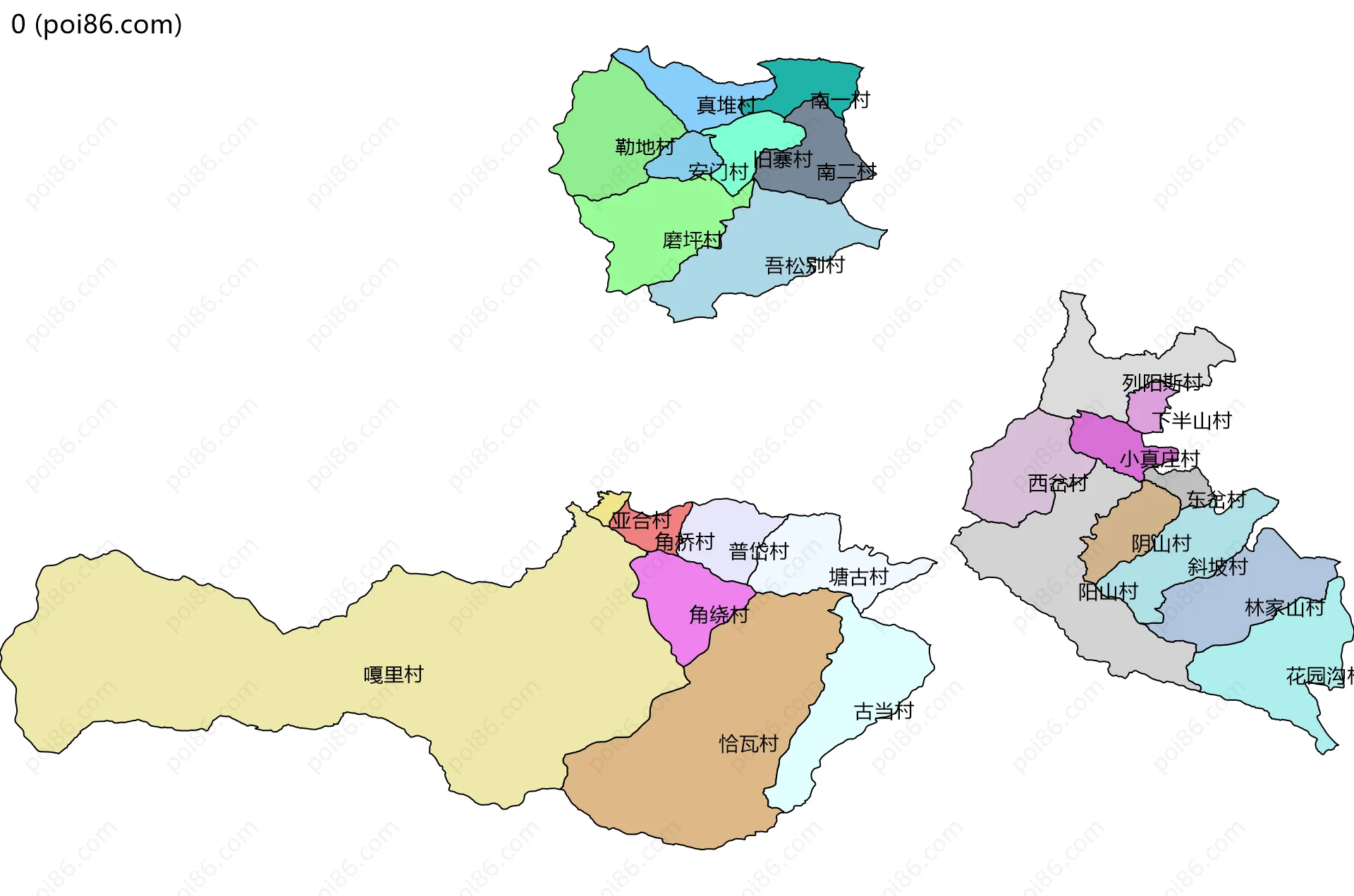 0边界地图(五级行政区划)
