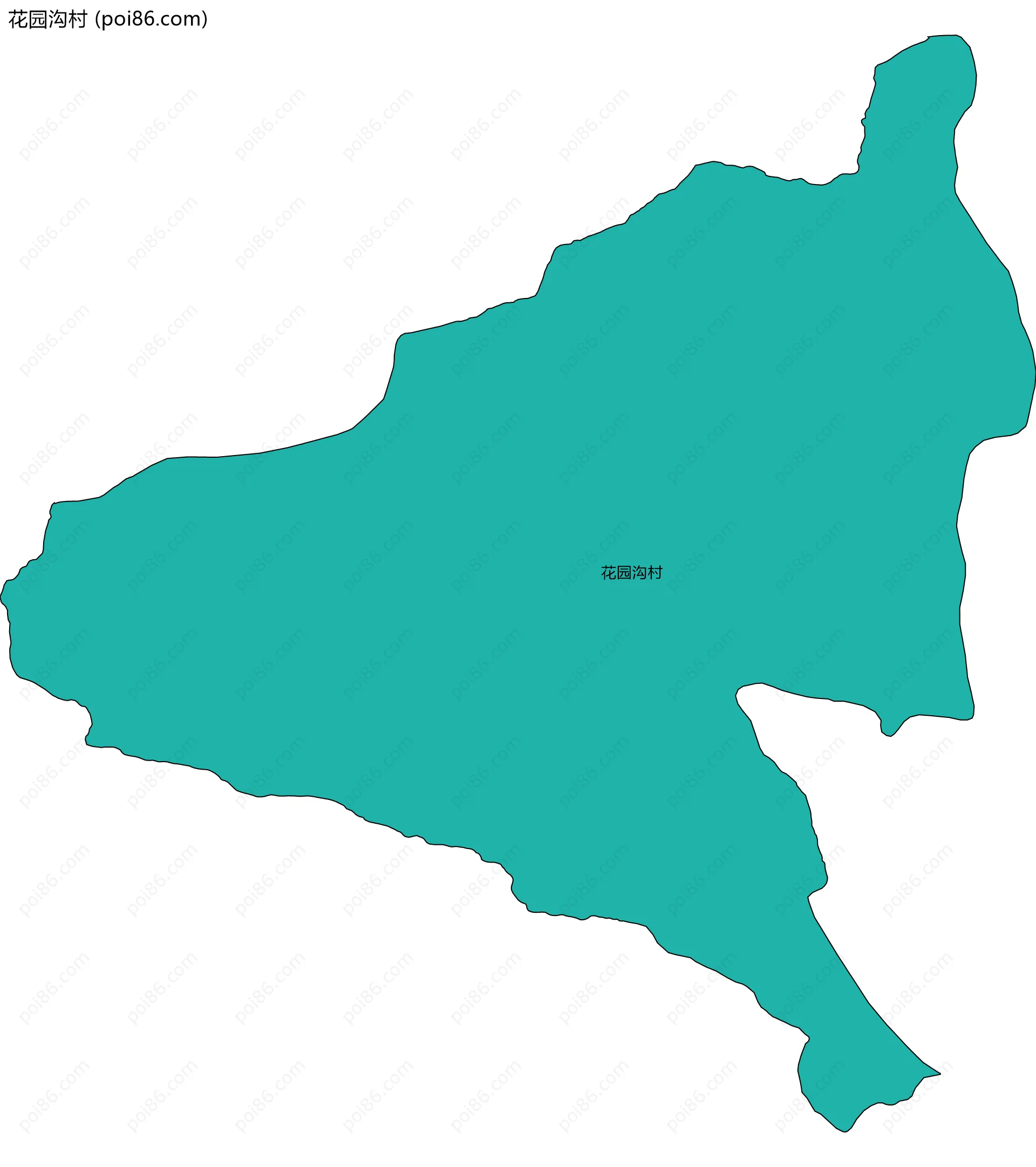 花园沟村边界地图