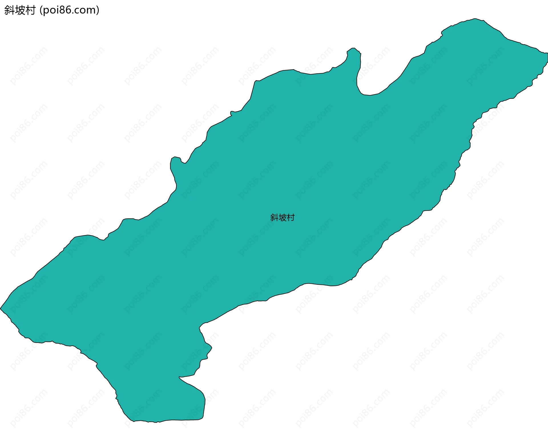 斜坡村边界地图