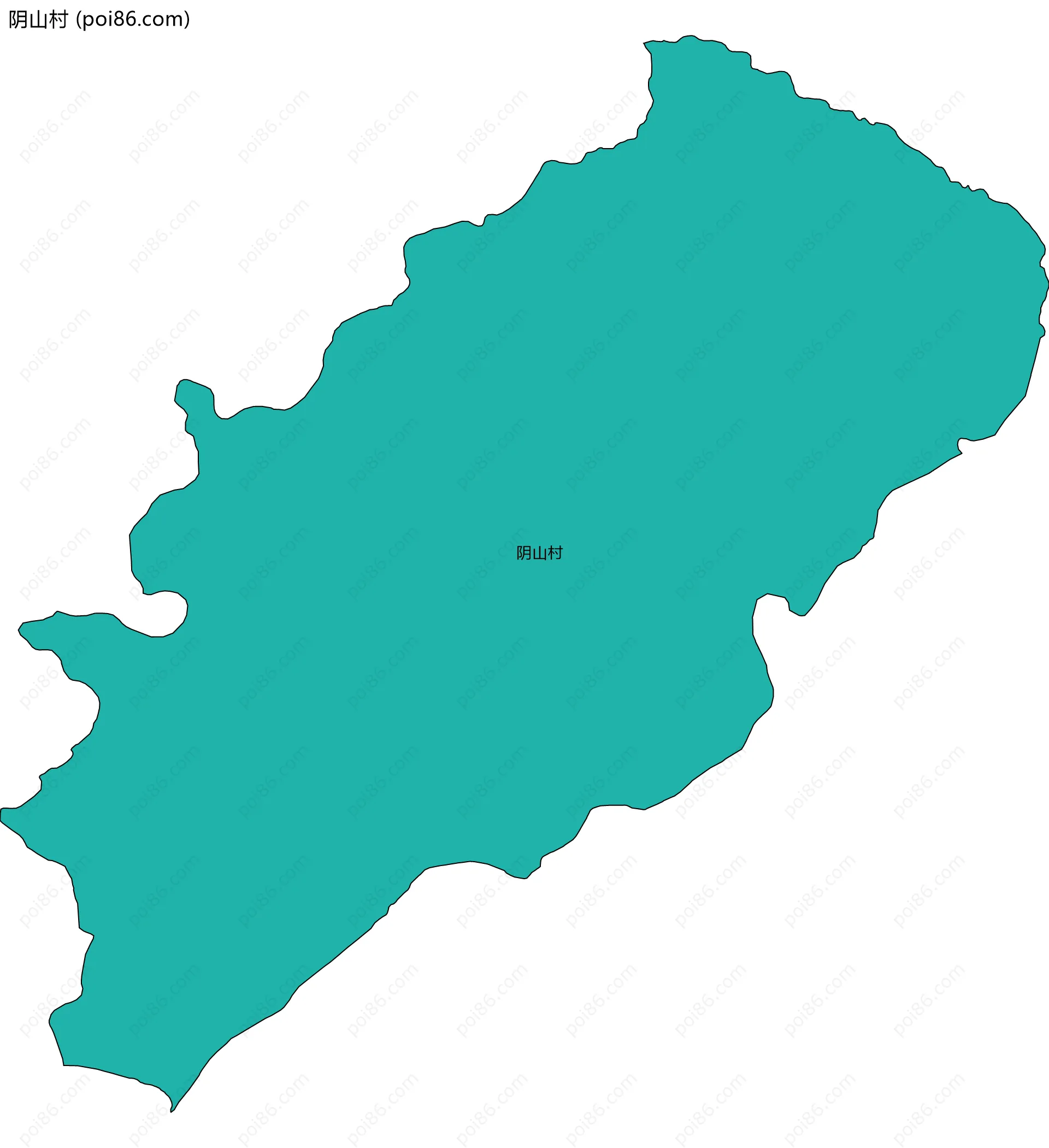 阴山村边界地图