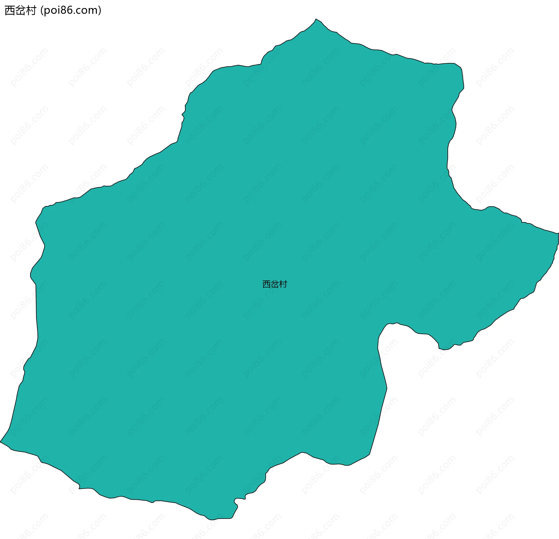 西岔村边界地图