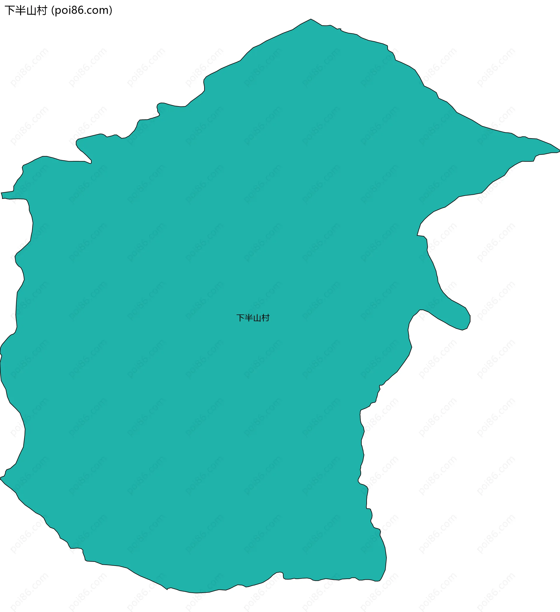 下半山村边界地图