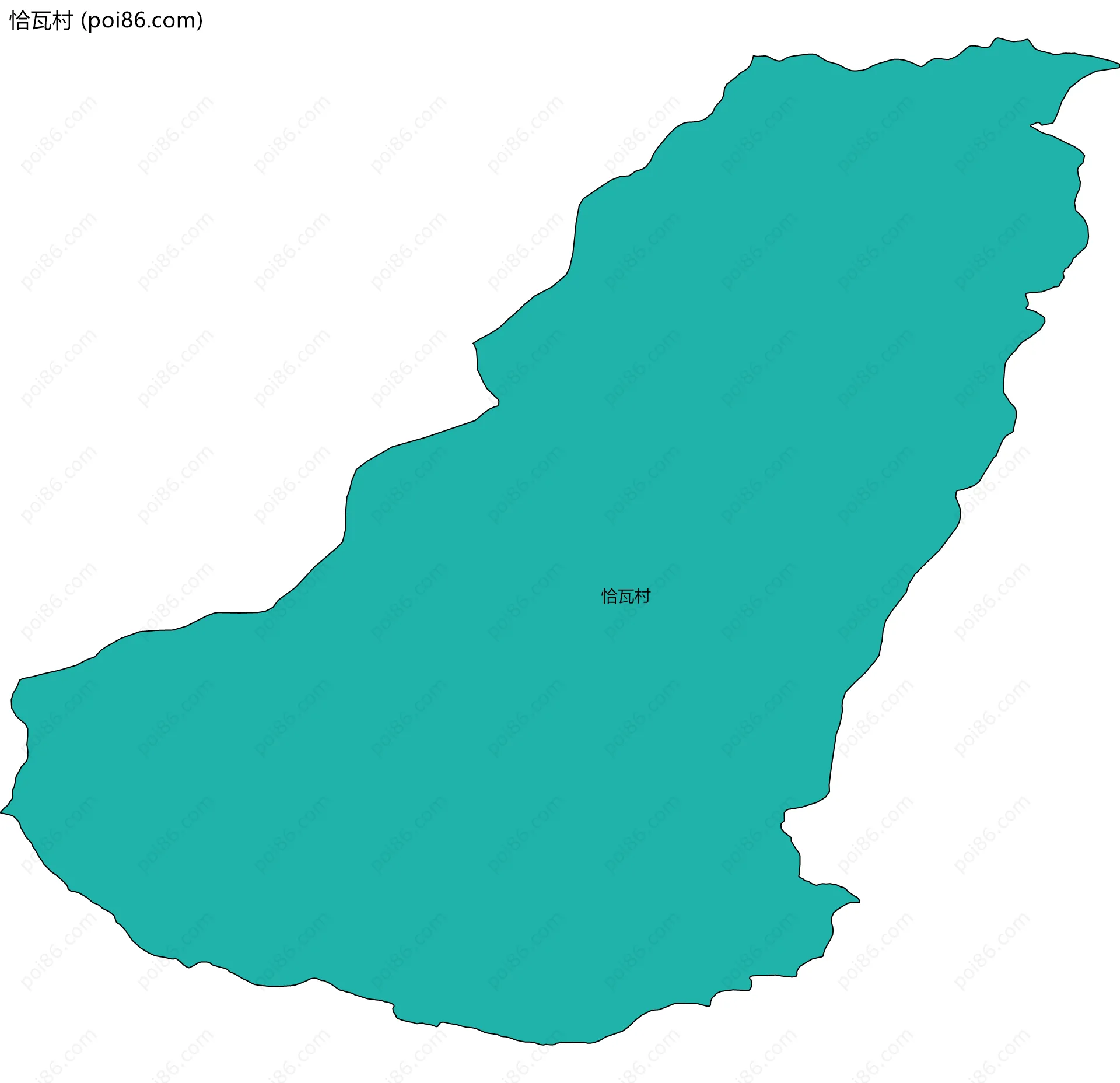 恰瓦村边界地图