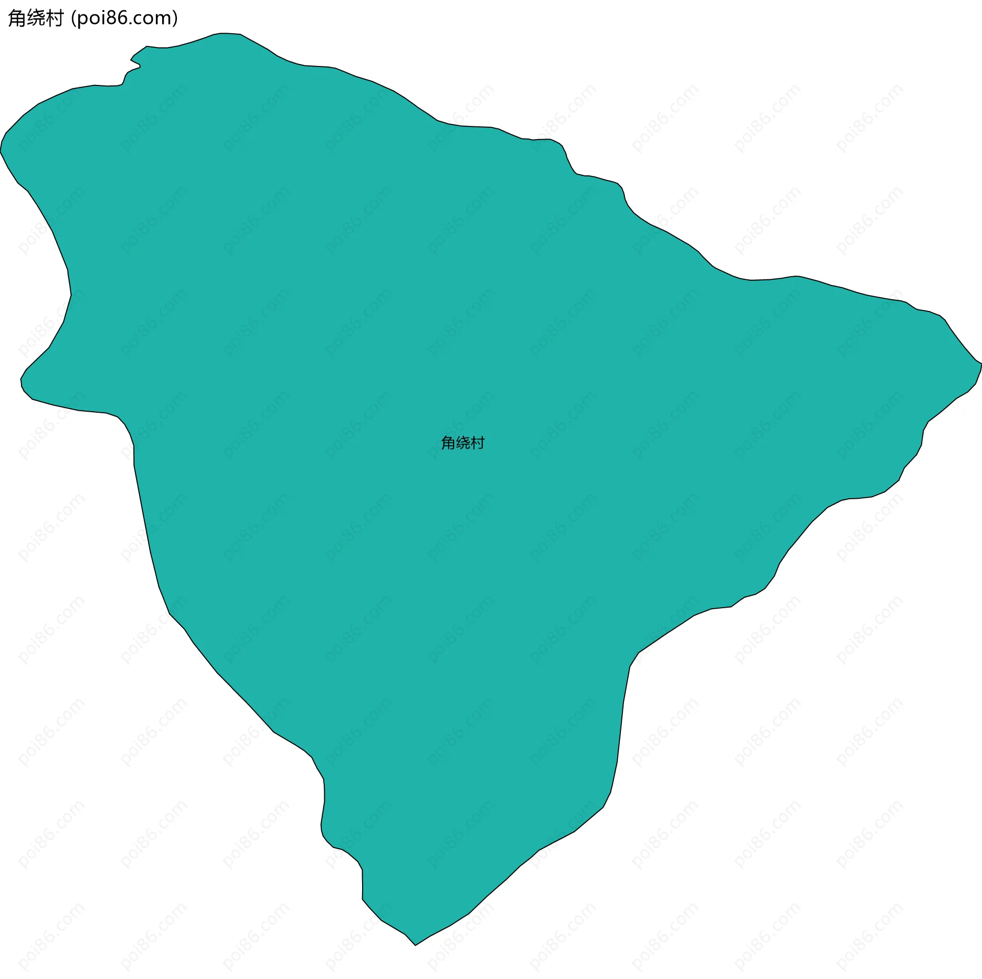 角绕村边界地图