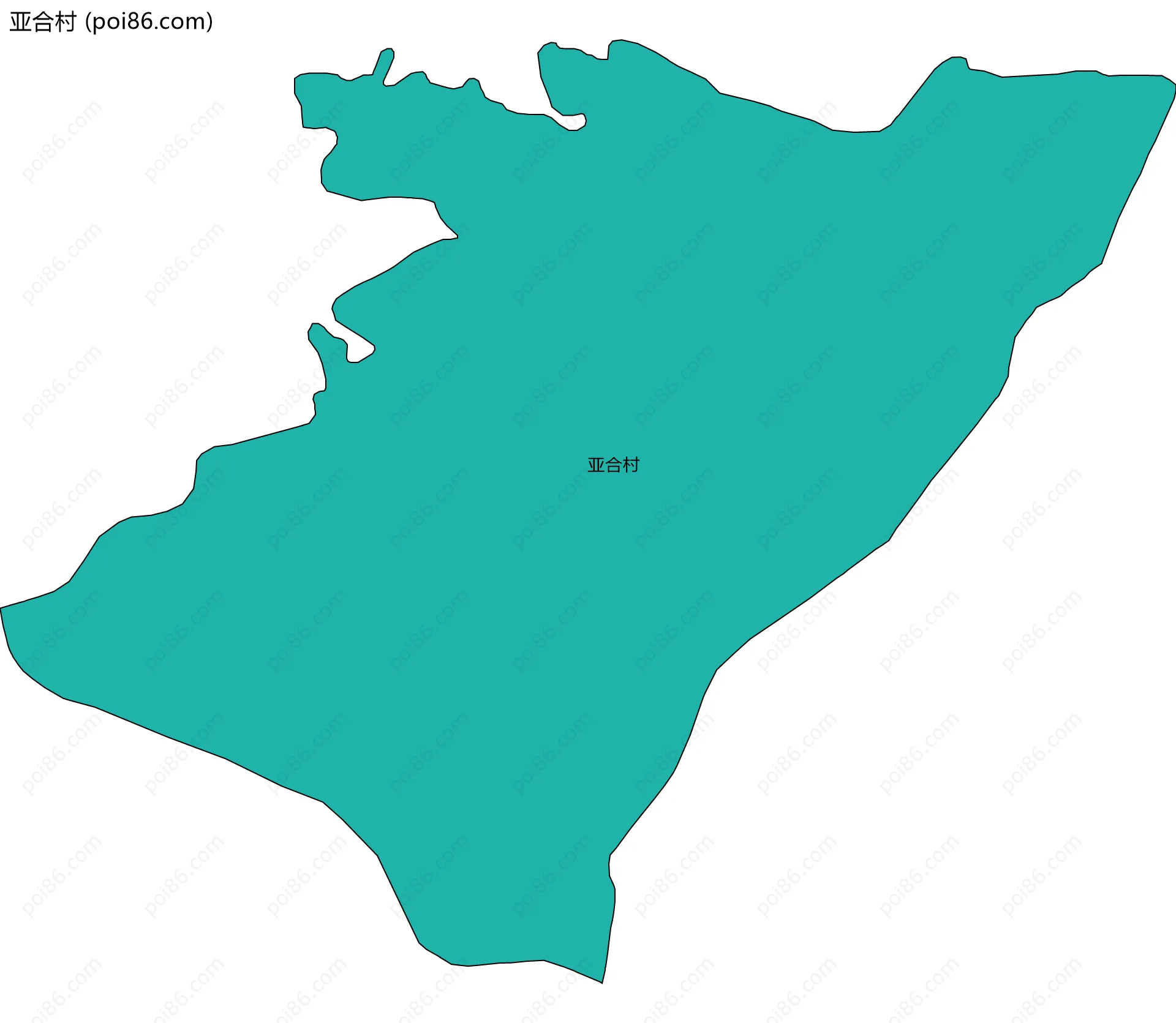 亚合村边界地图