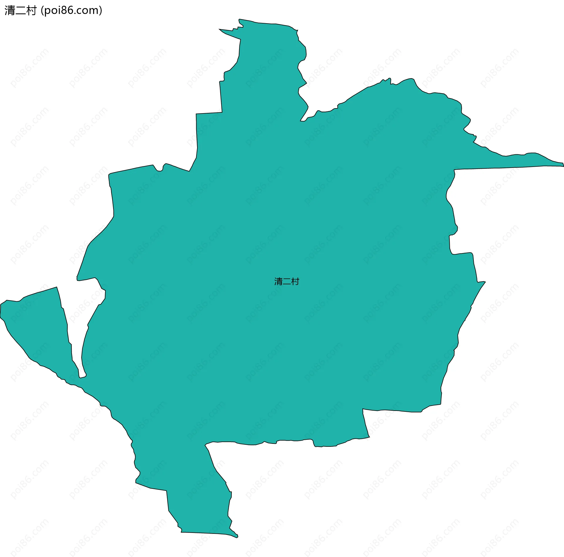 清二村边界地图