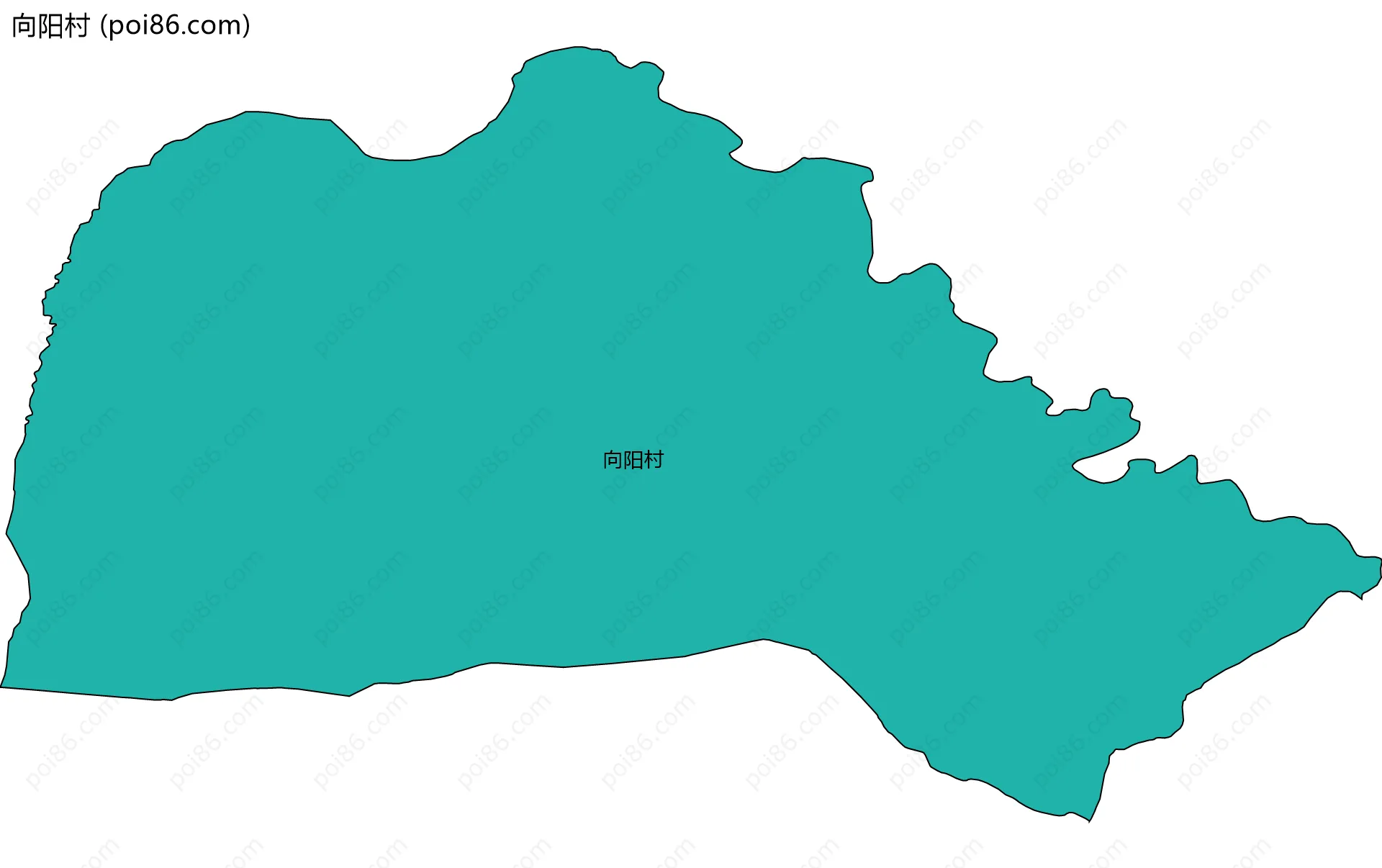 向阳村边界地图