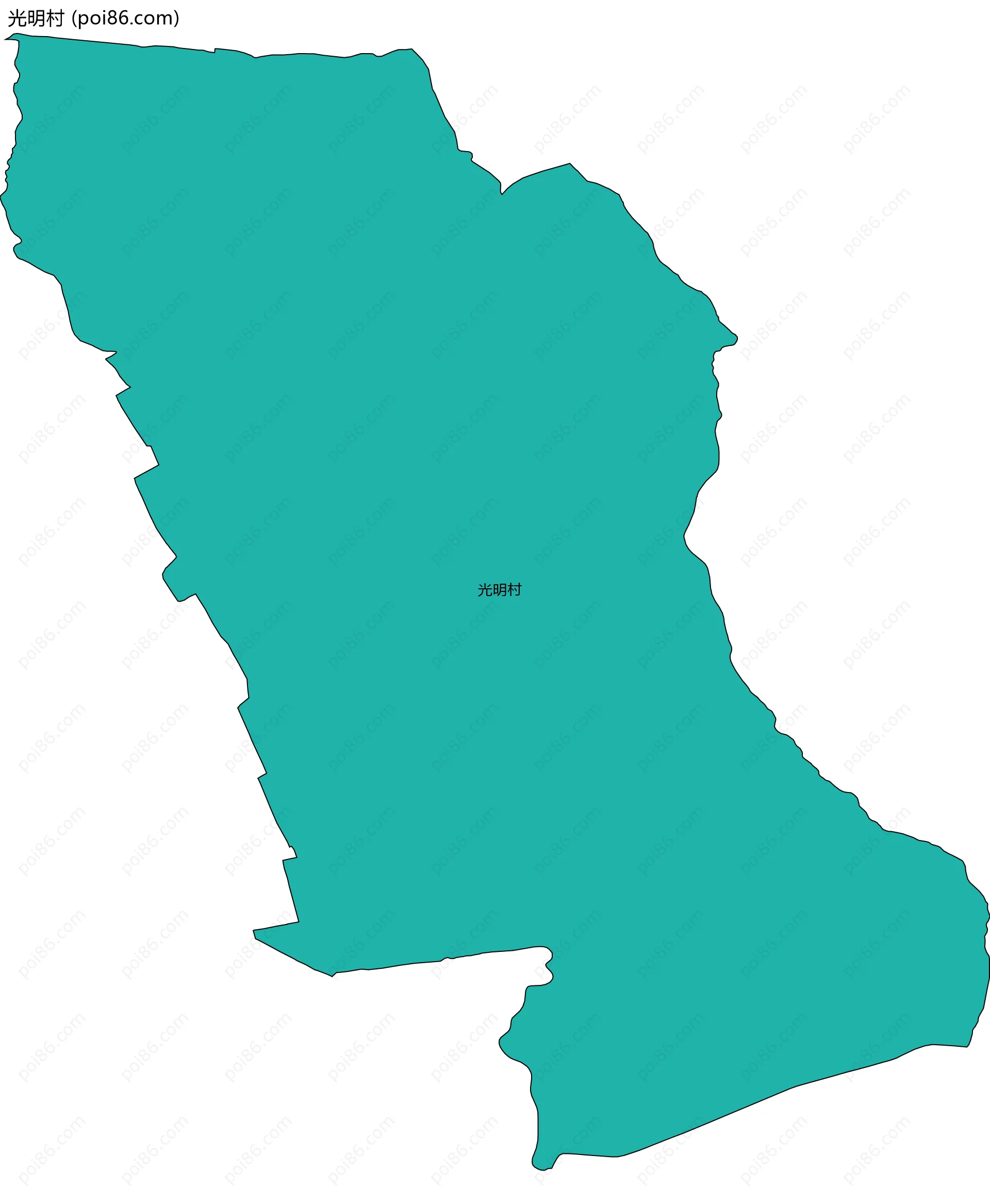 光明村边界地图