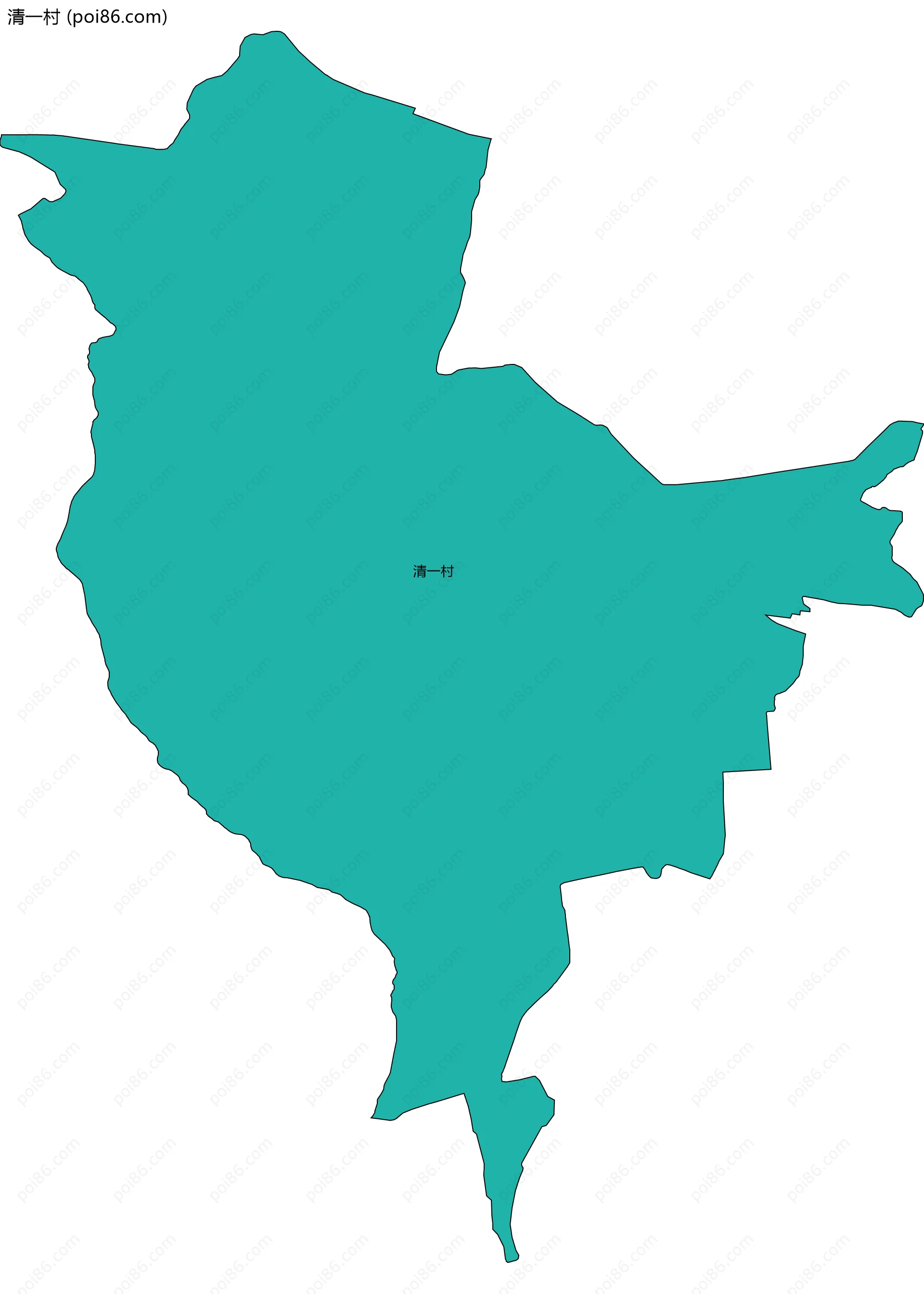 清一村边界地图