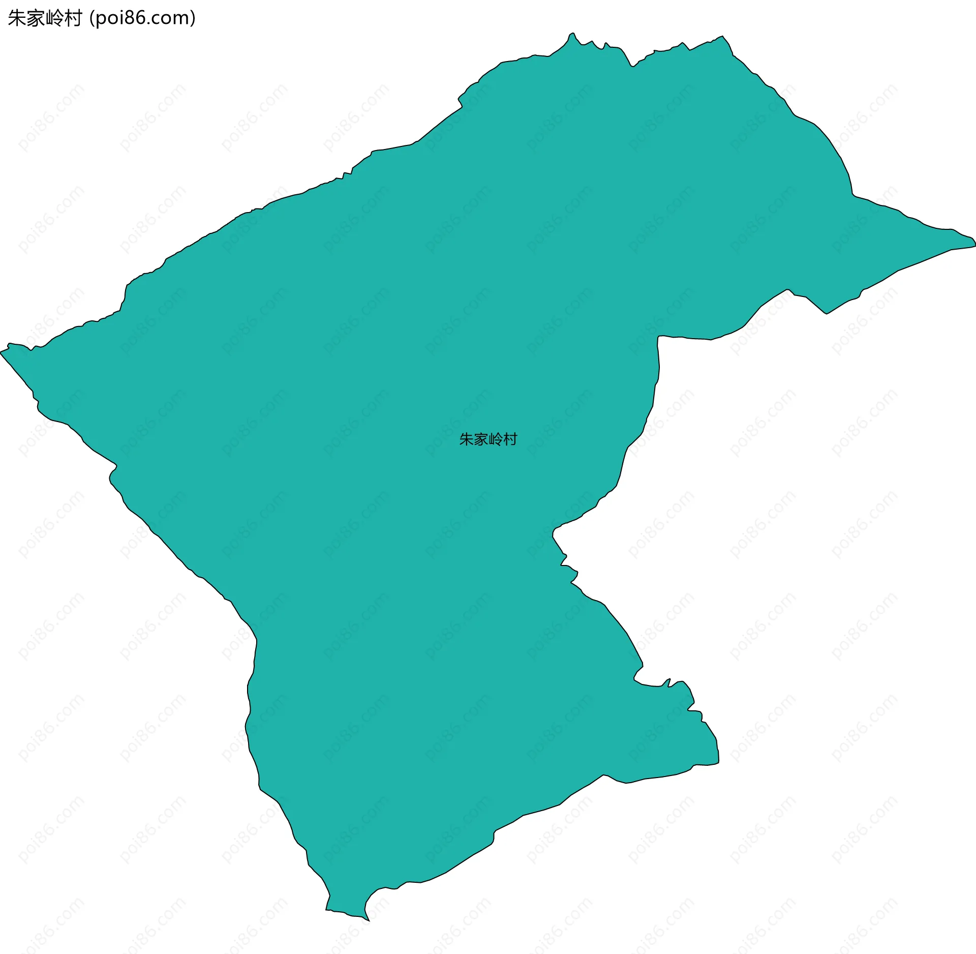 朱家岭村边界地图