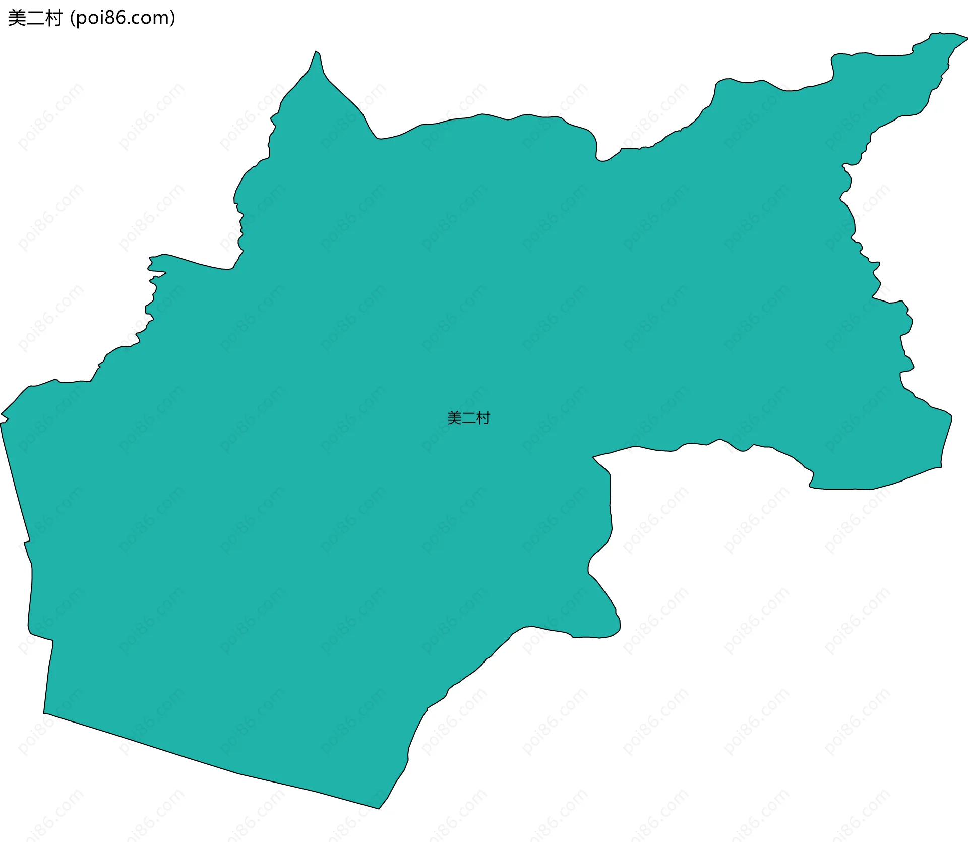 美二村边界地图