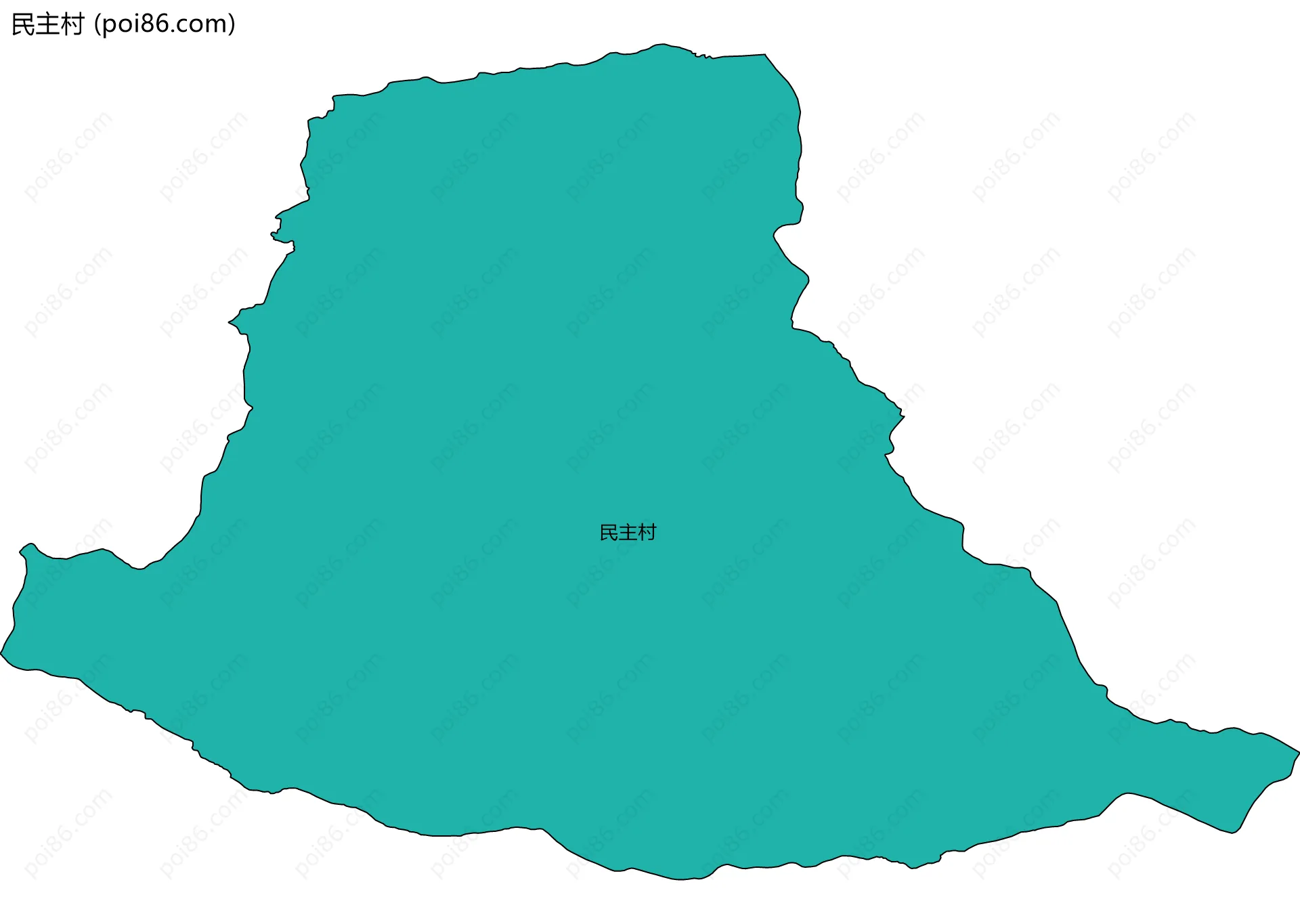民主村边界地图