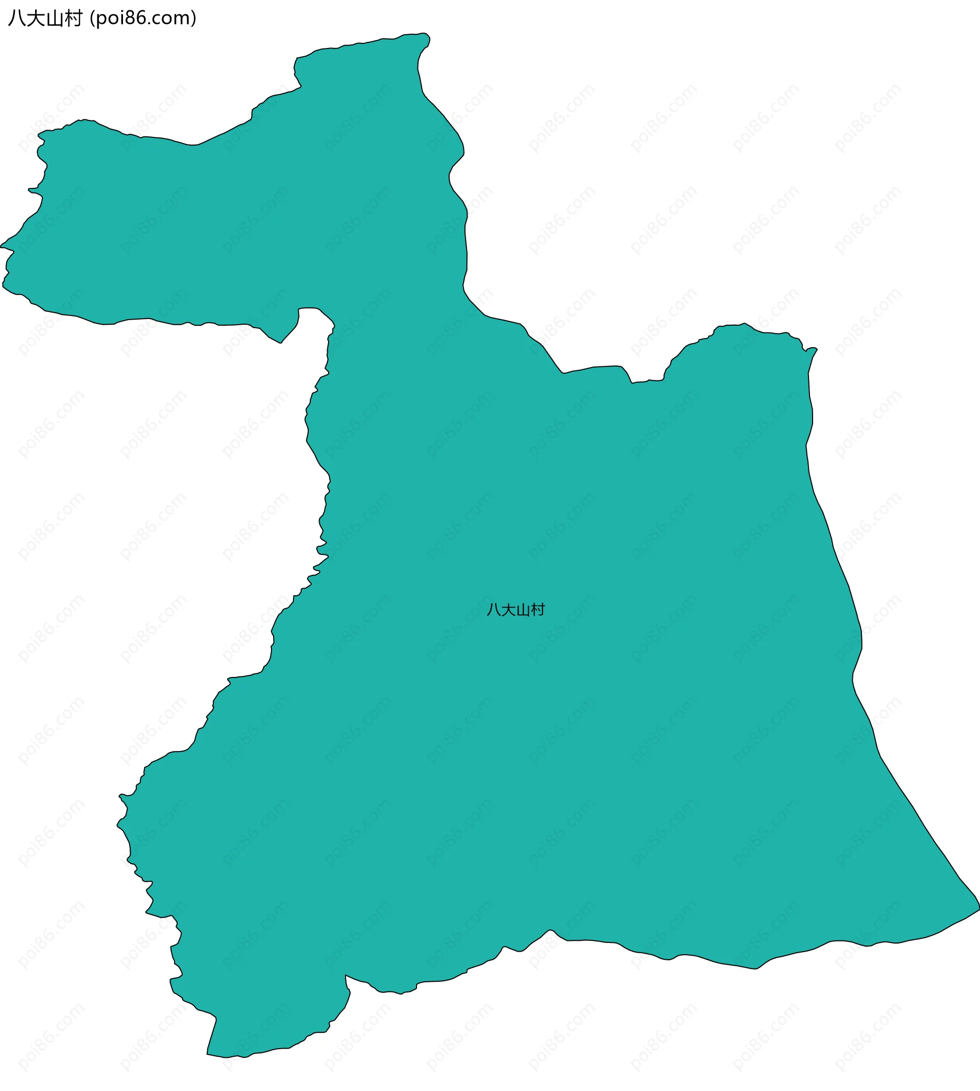 八大山村边界地图