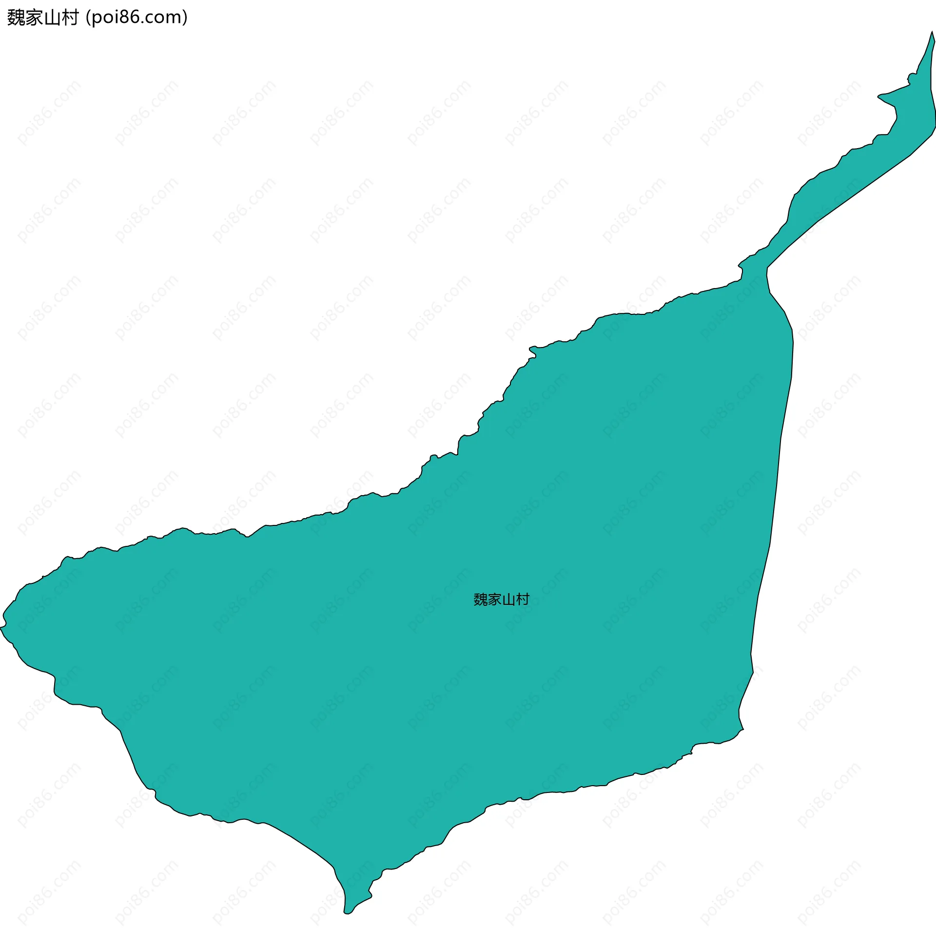 魏家山村边界地图