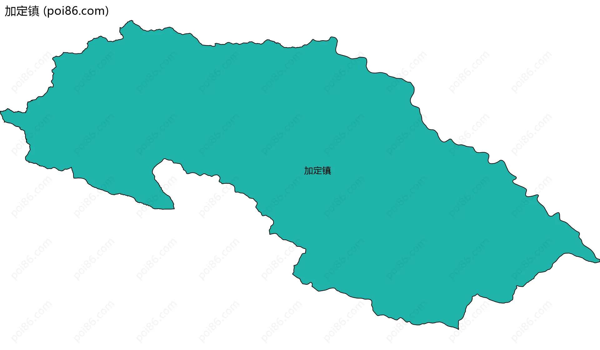 加定镇边界地图