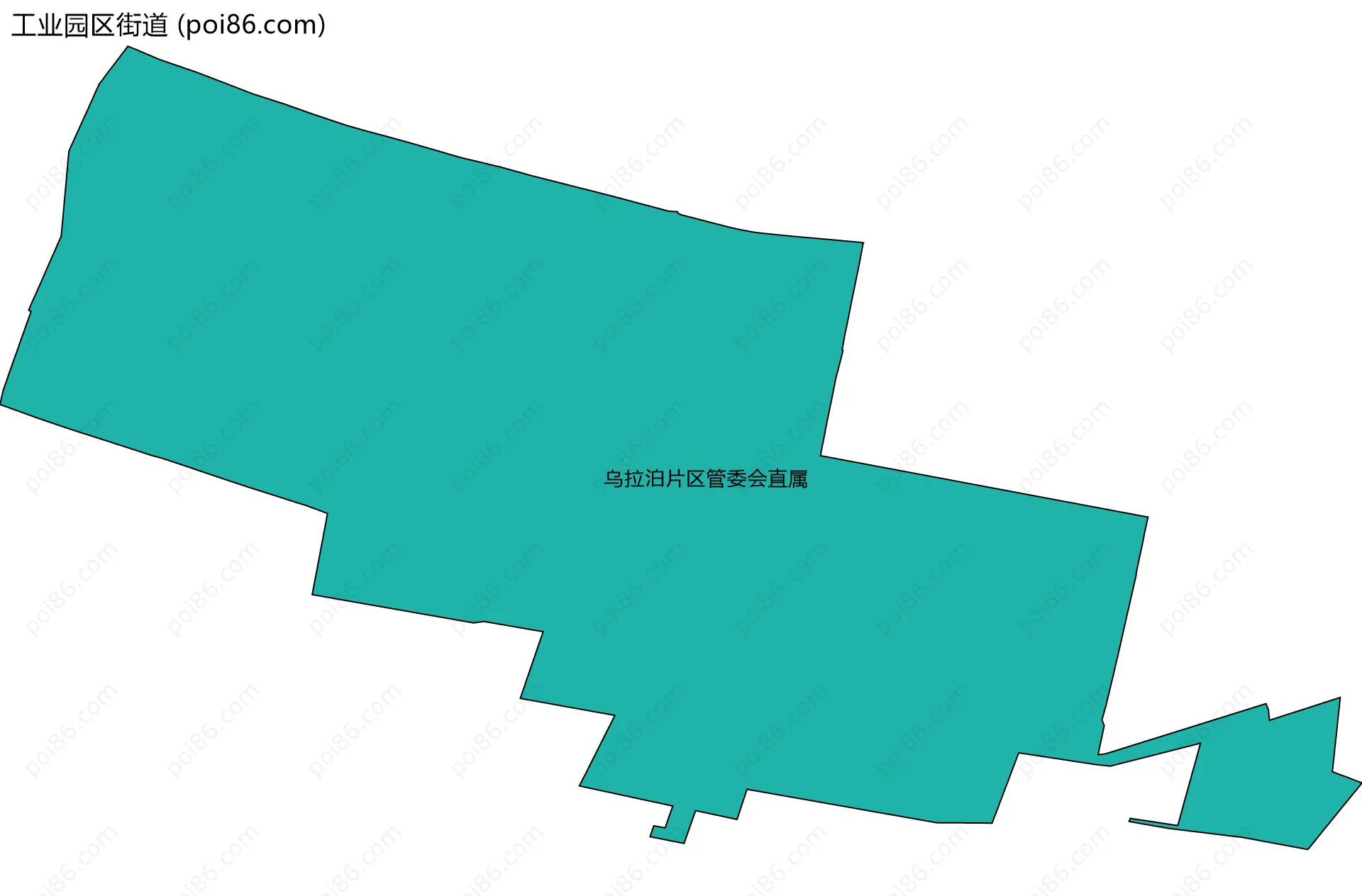 工业园区街道边界地图(五级行政区划)
