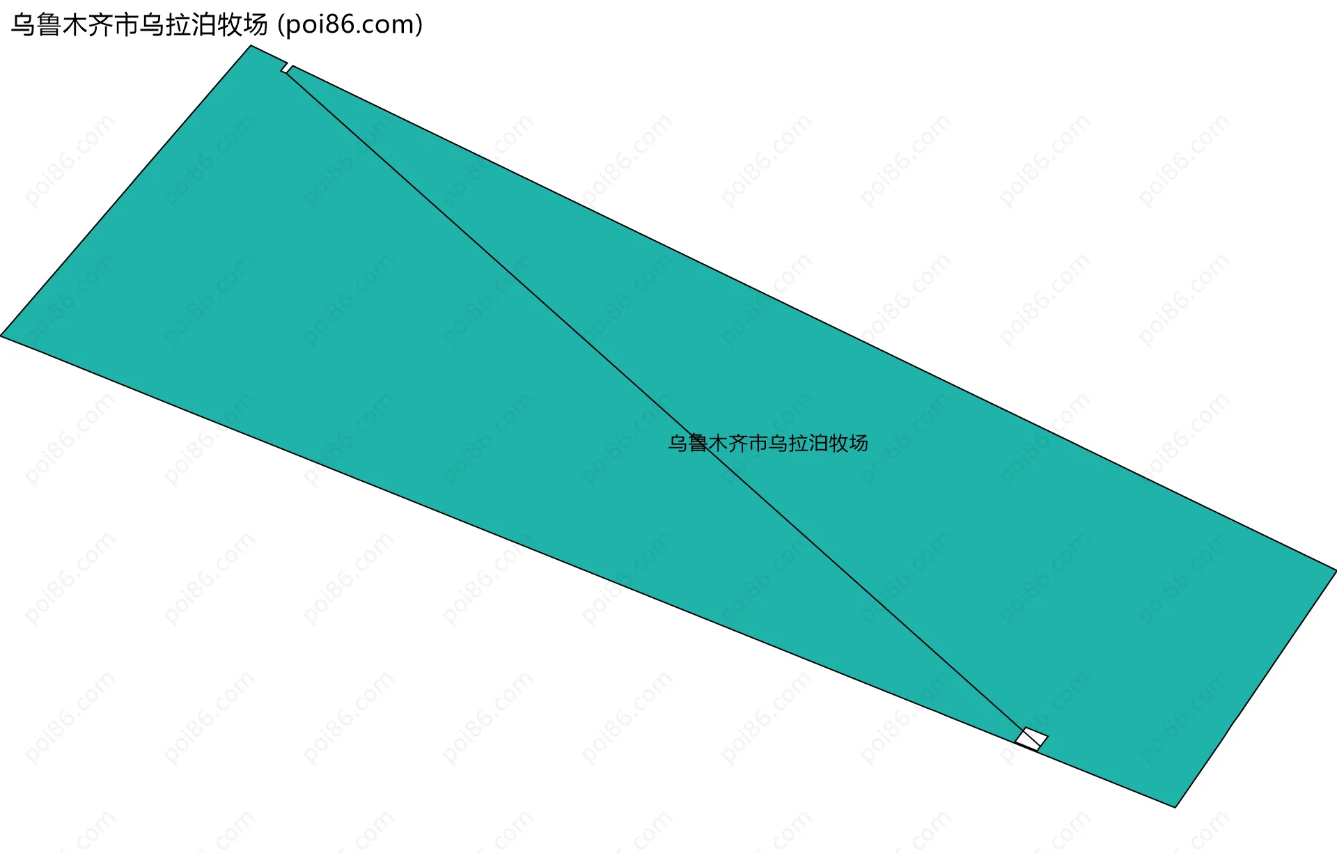 乌鲁木齐市乌拉泊牧场边界地图