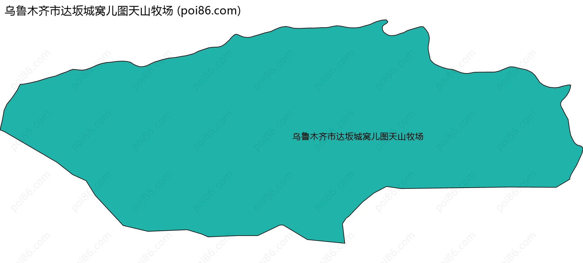 乌鲁木齐市达坂城窝儿图天山牧场边界地图