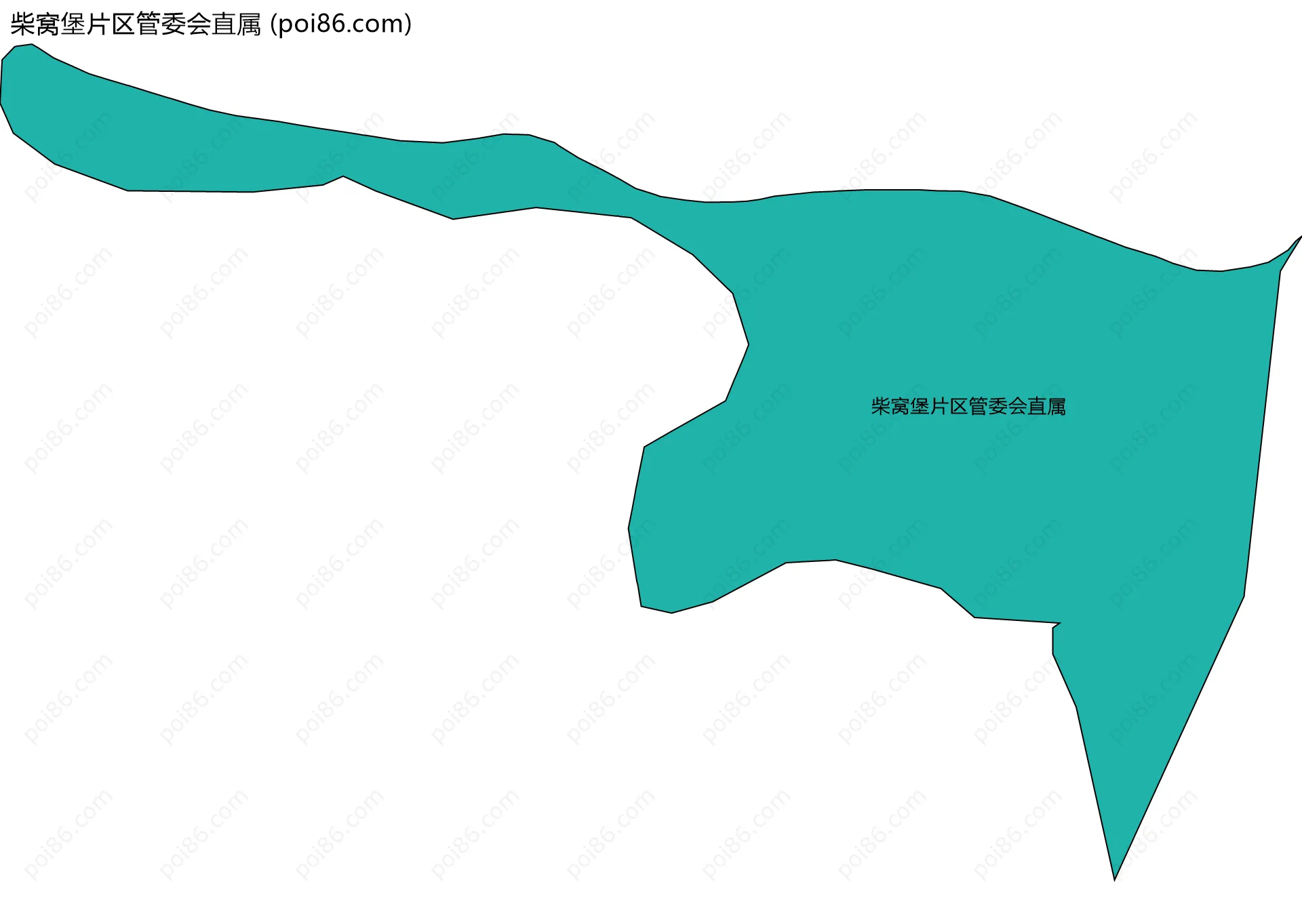 柴窝堡片区管委会直属边界地图