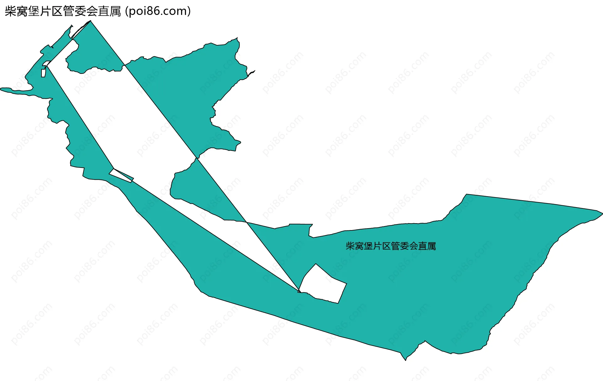 柴窝堡片区管委会直属边界地图