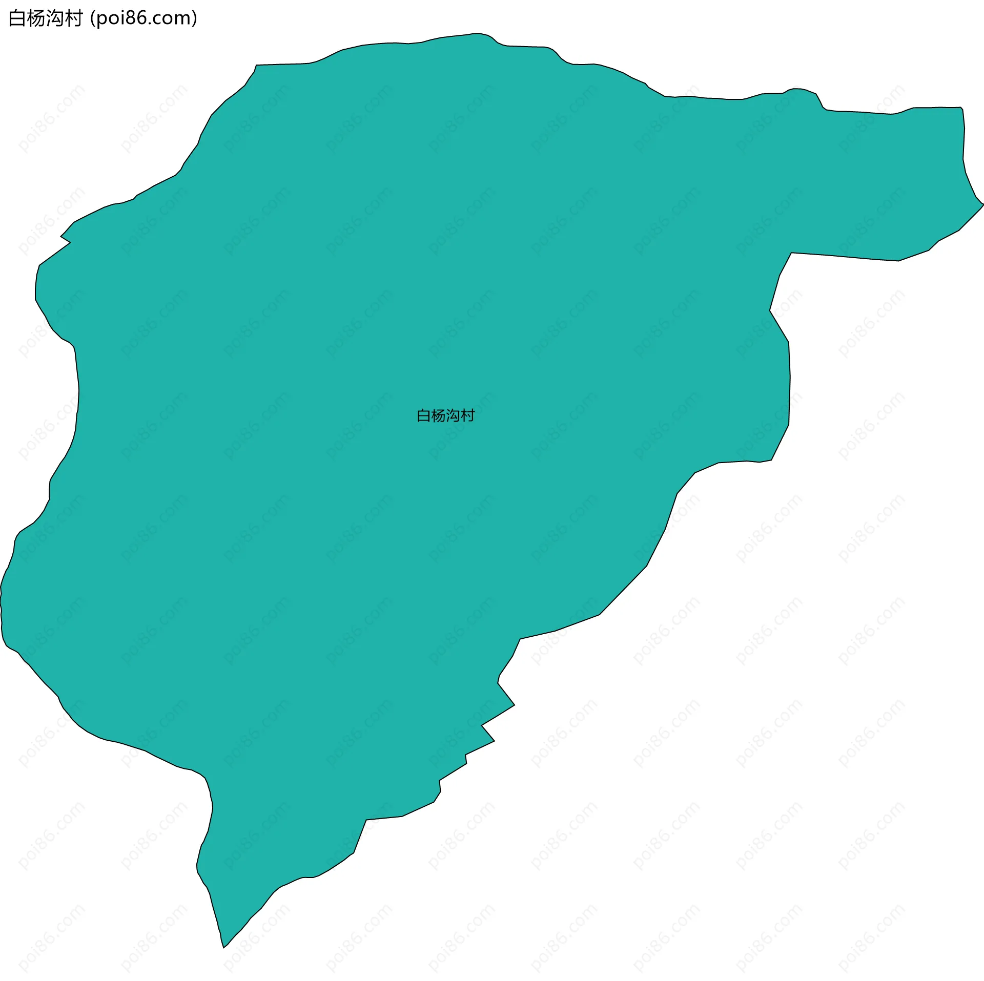 白杨沟村边界地图