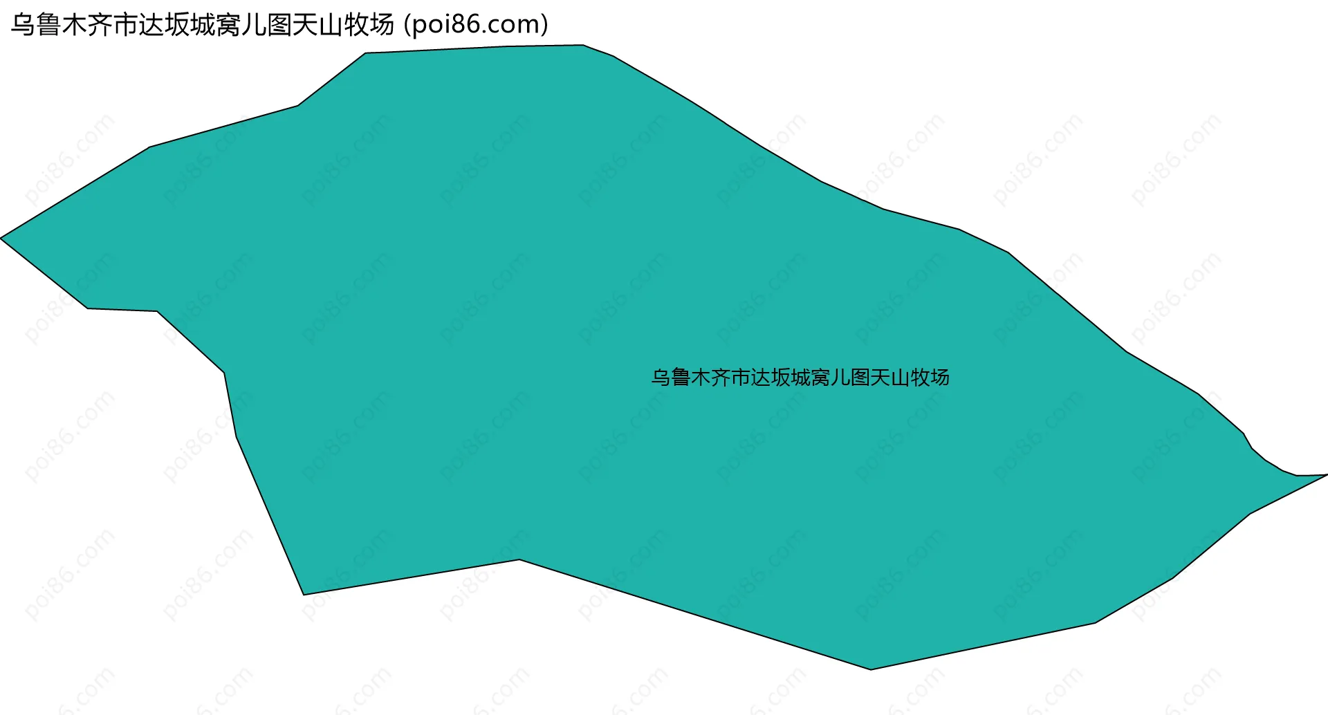 乌鲁木齐市达坂城窝儿图天山牧场边界地图