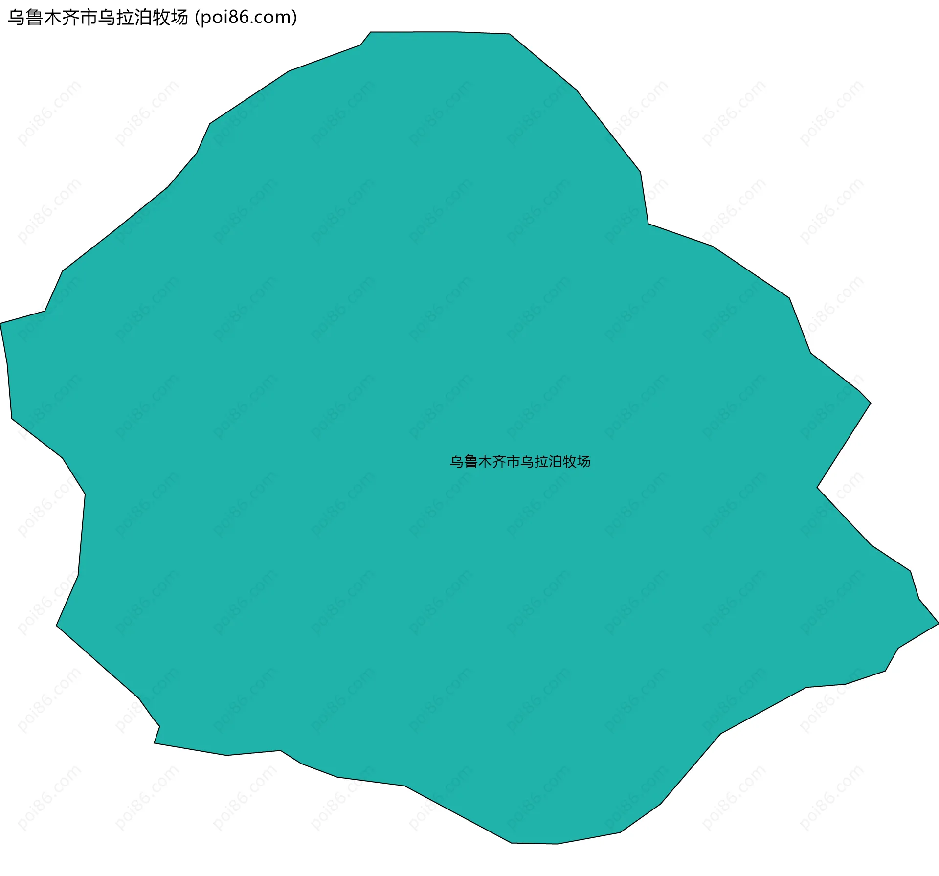 乌鲁木齐市乌拉泊牧场边界地图