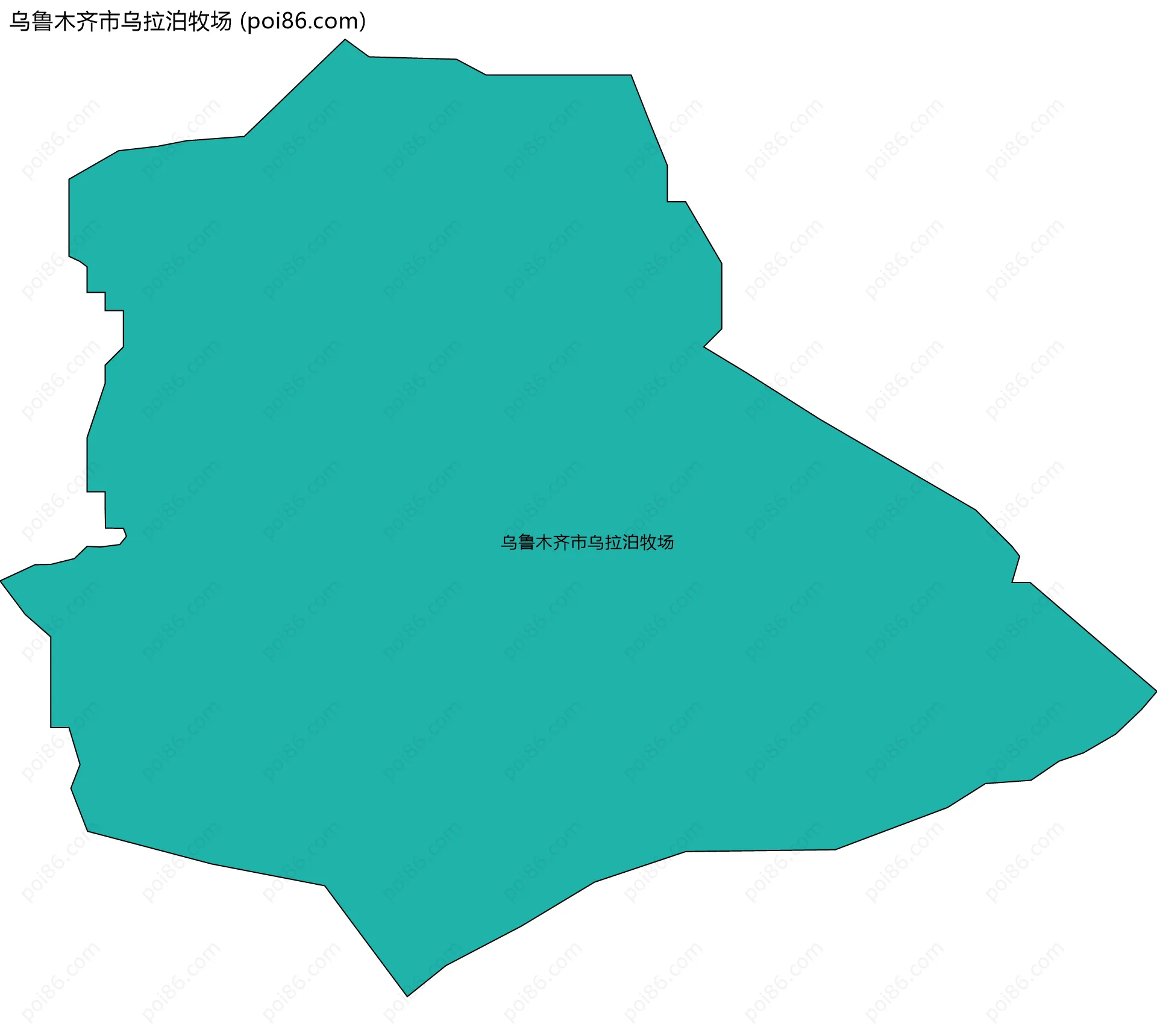 乌鲁木齐市乌拉泊牧场边界地图