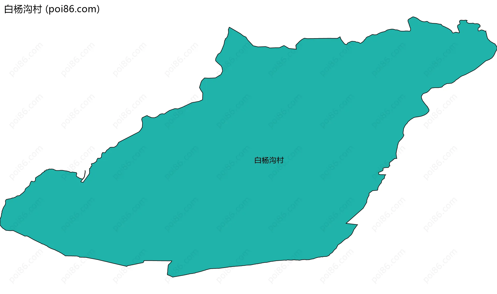 白杨沟村边界地图