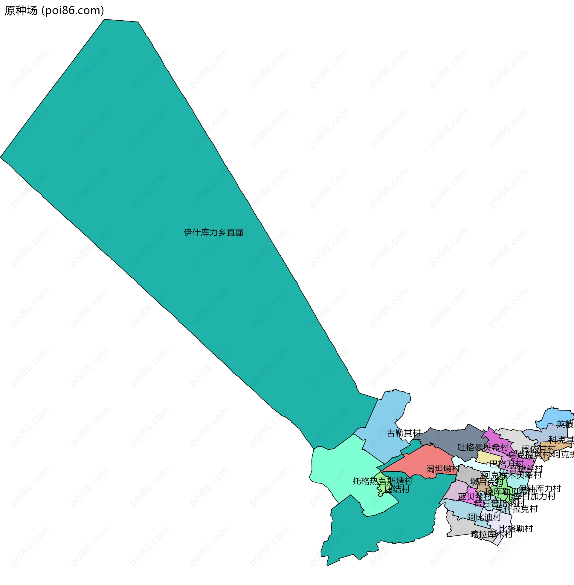 原种场边界地图(五级行政区划)