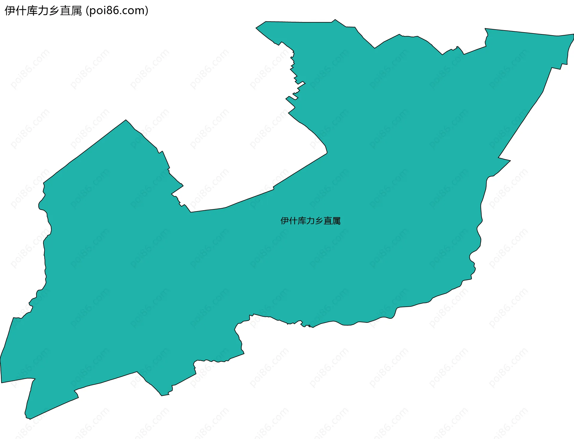 伊什库力乡直属边界地图