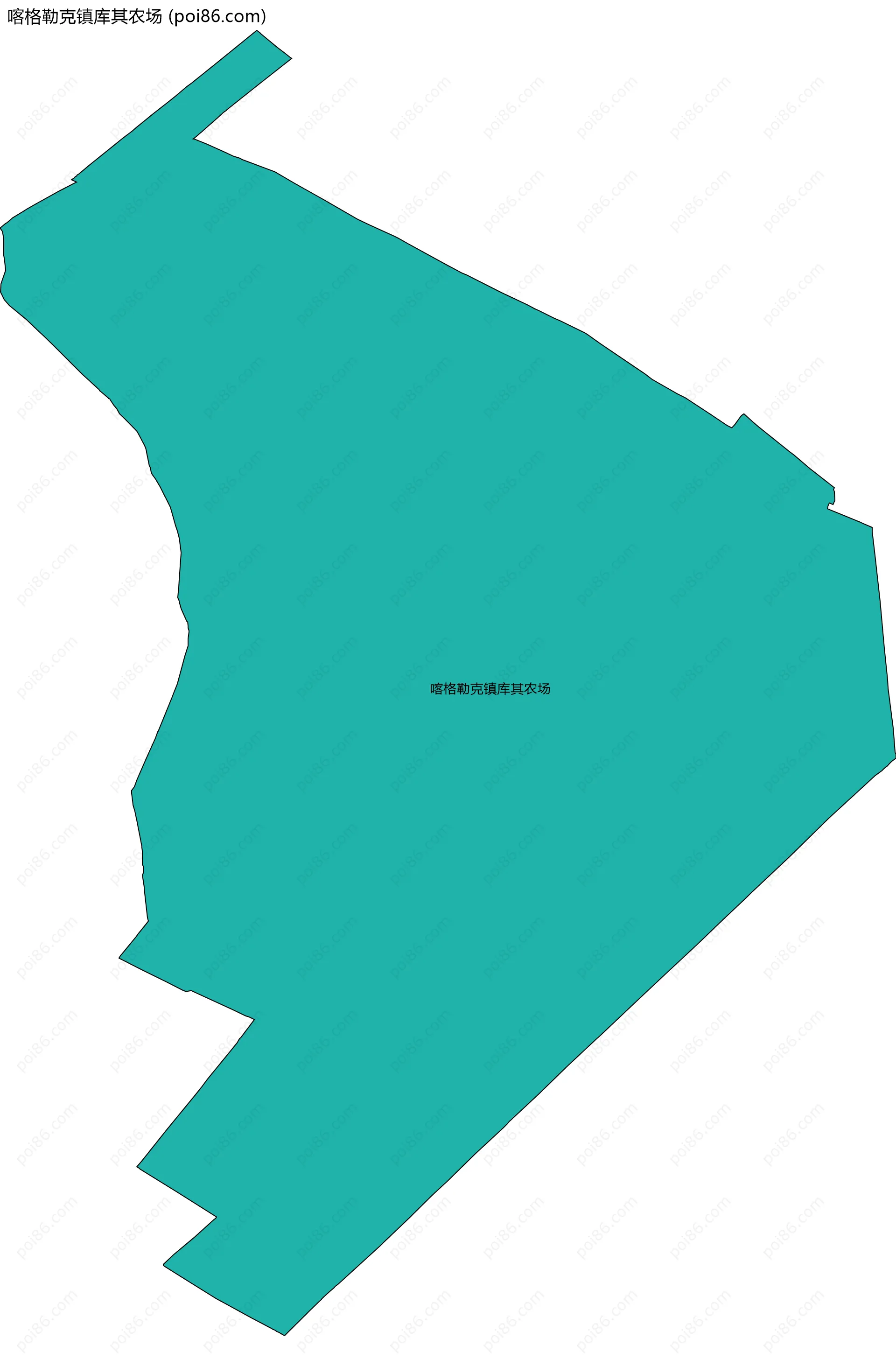 喀格勒克镇库其农场边界地图