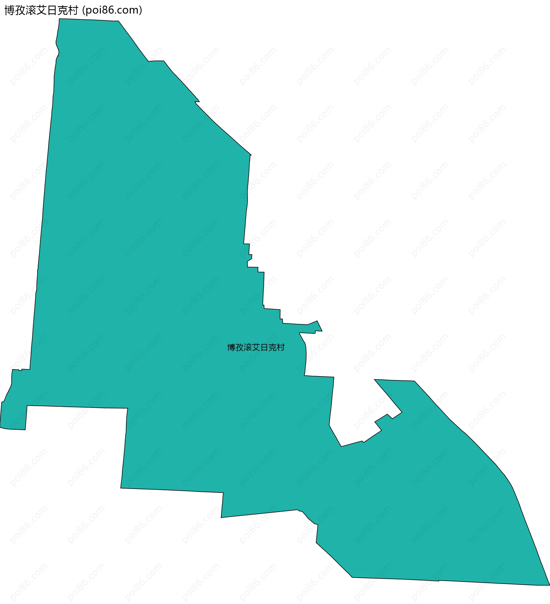 博孜滚艾日克村边界地图