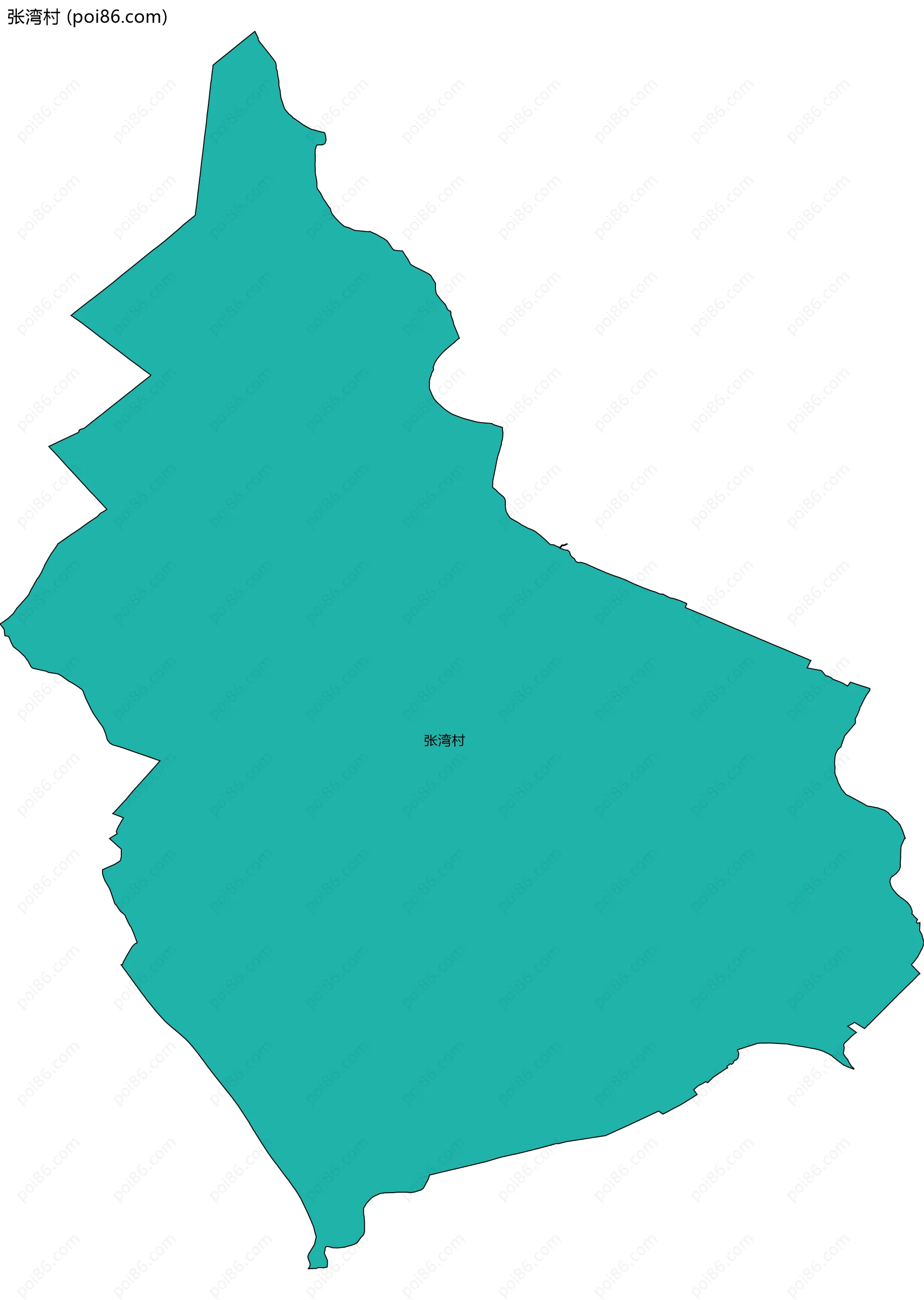 张湾村边界地图