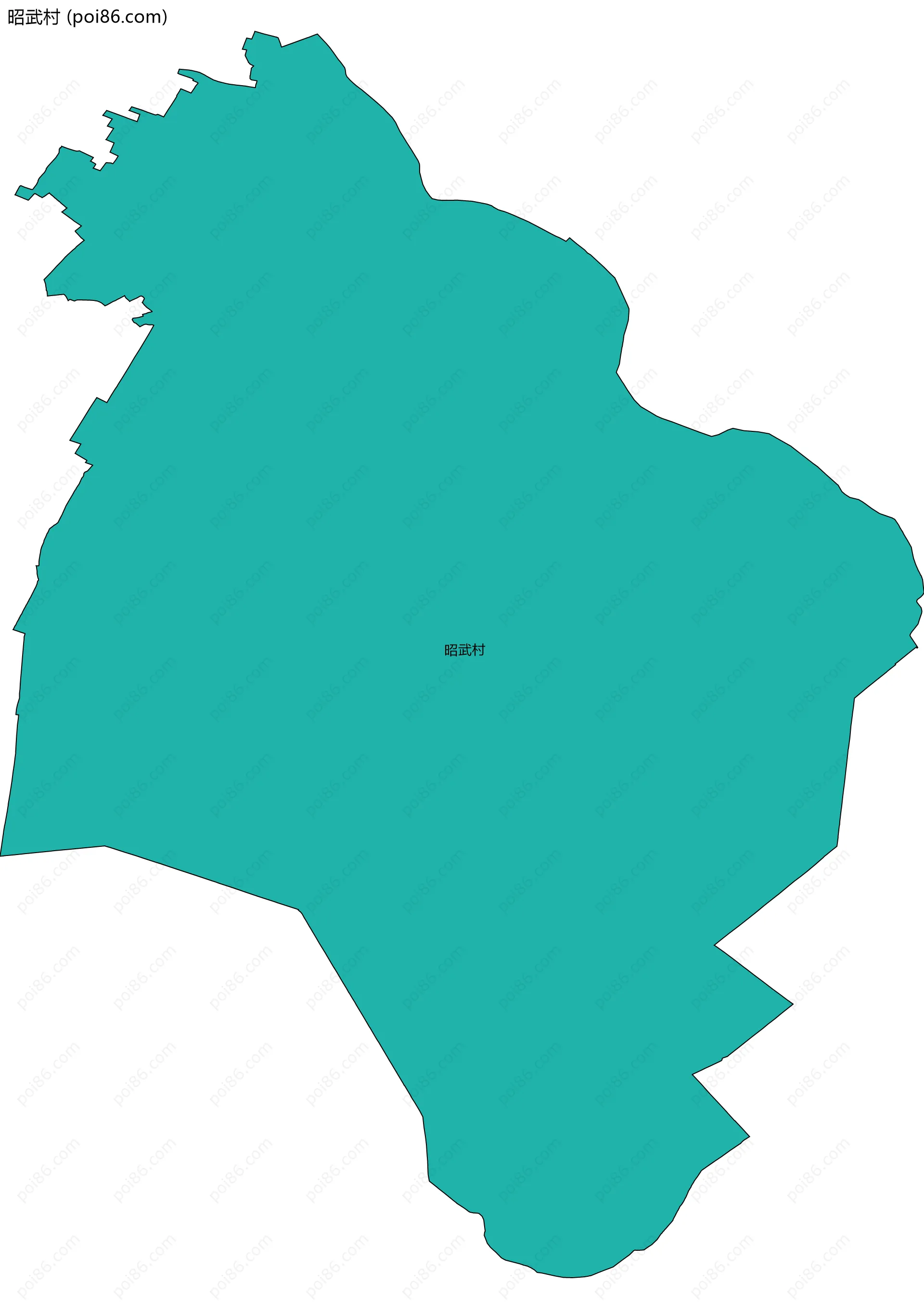 昭武村边界地图