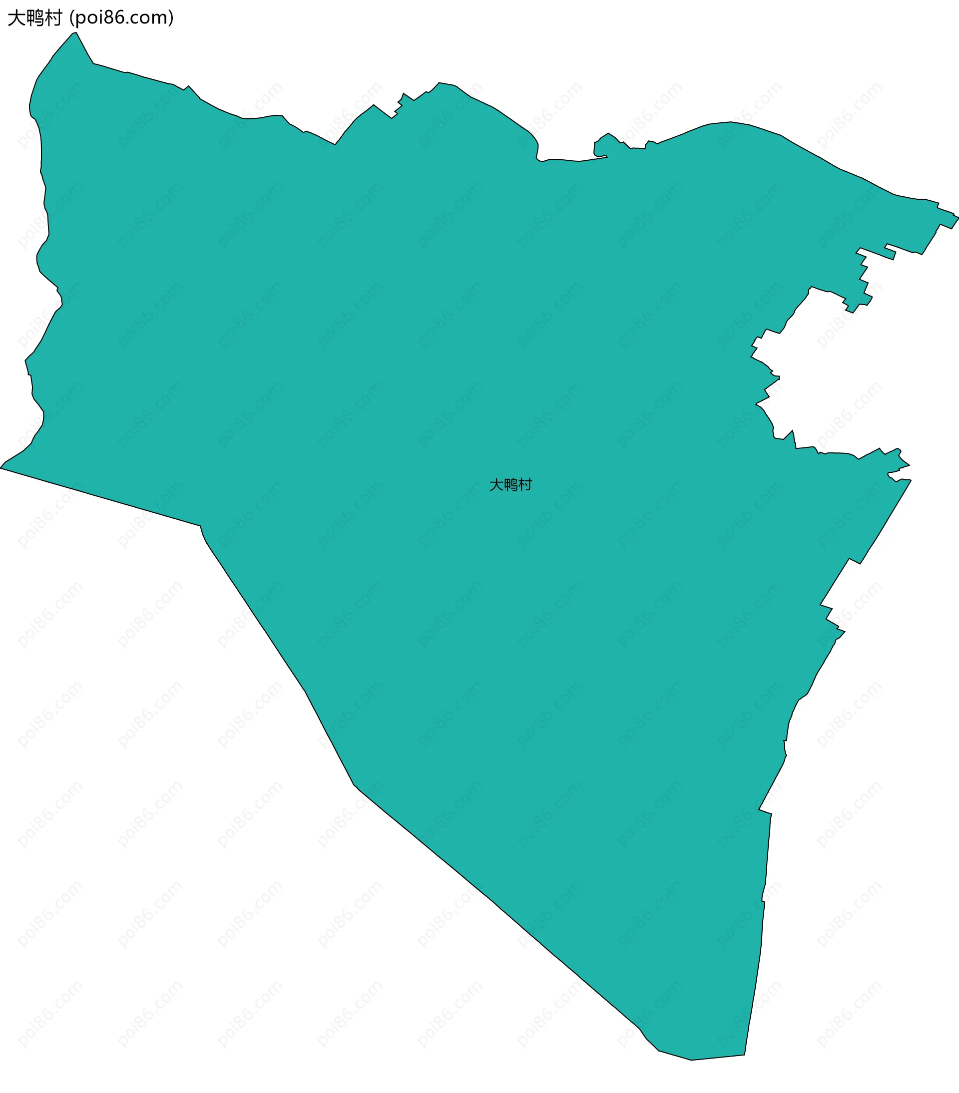 大鸭村边界地图