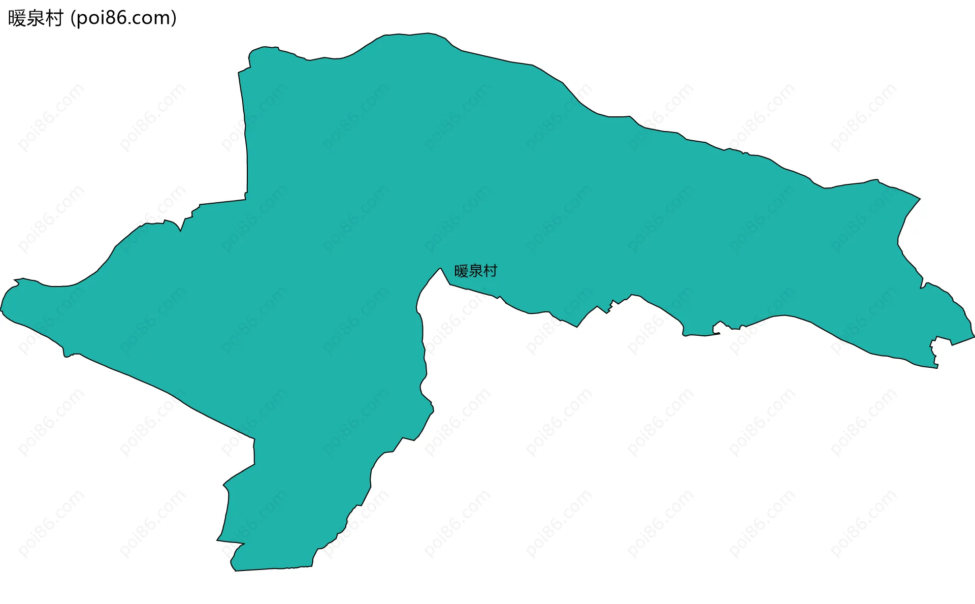 暖泉村边界地图