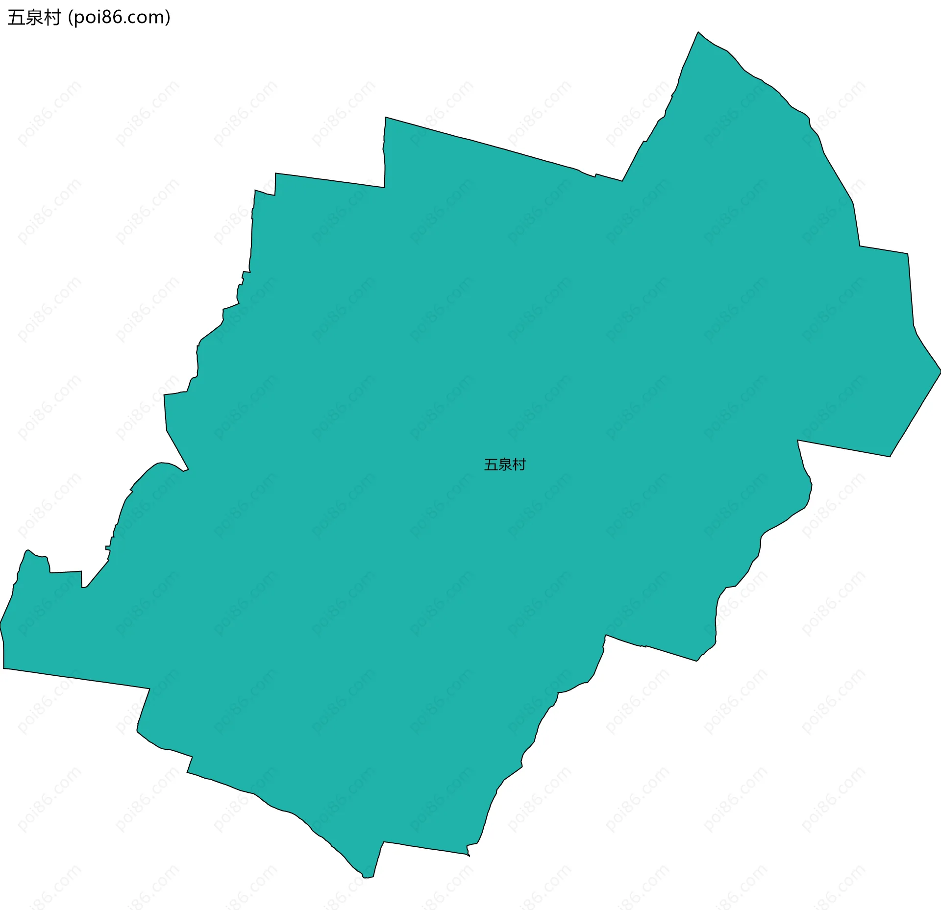 五泉村边界地图