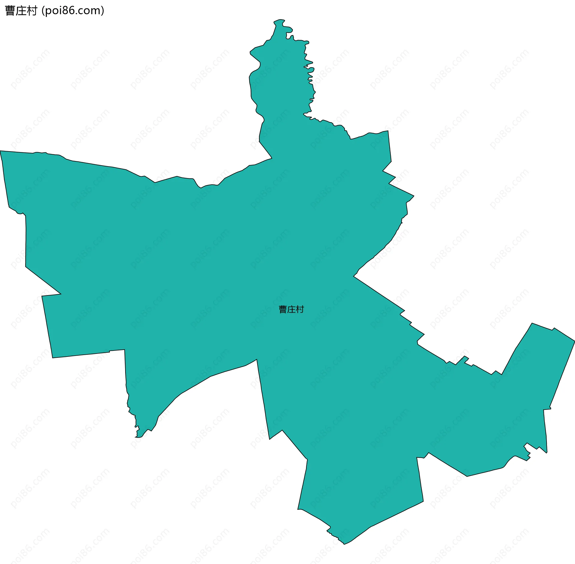 曹庄村边界地图