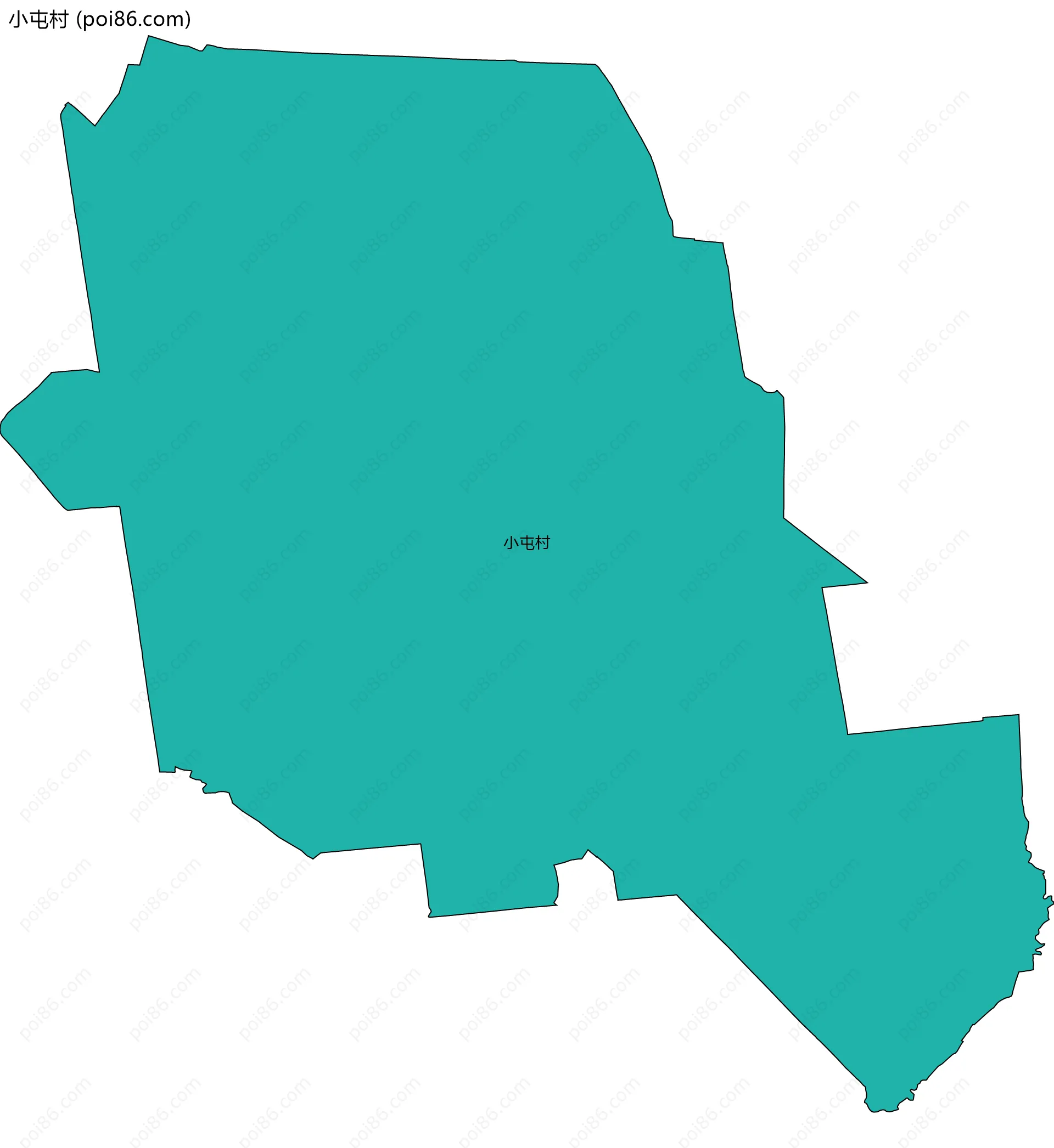 小屯村边界地图