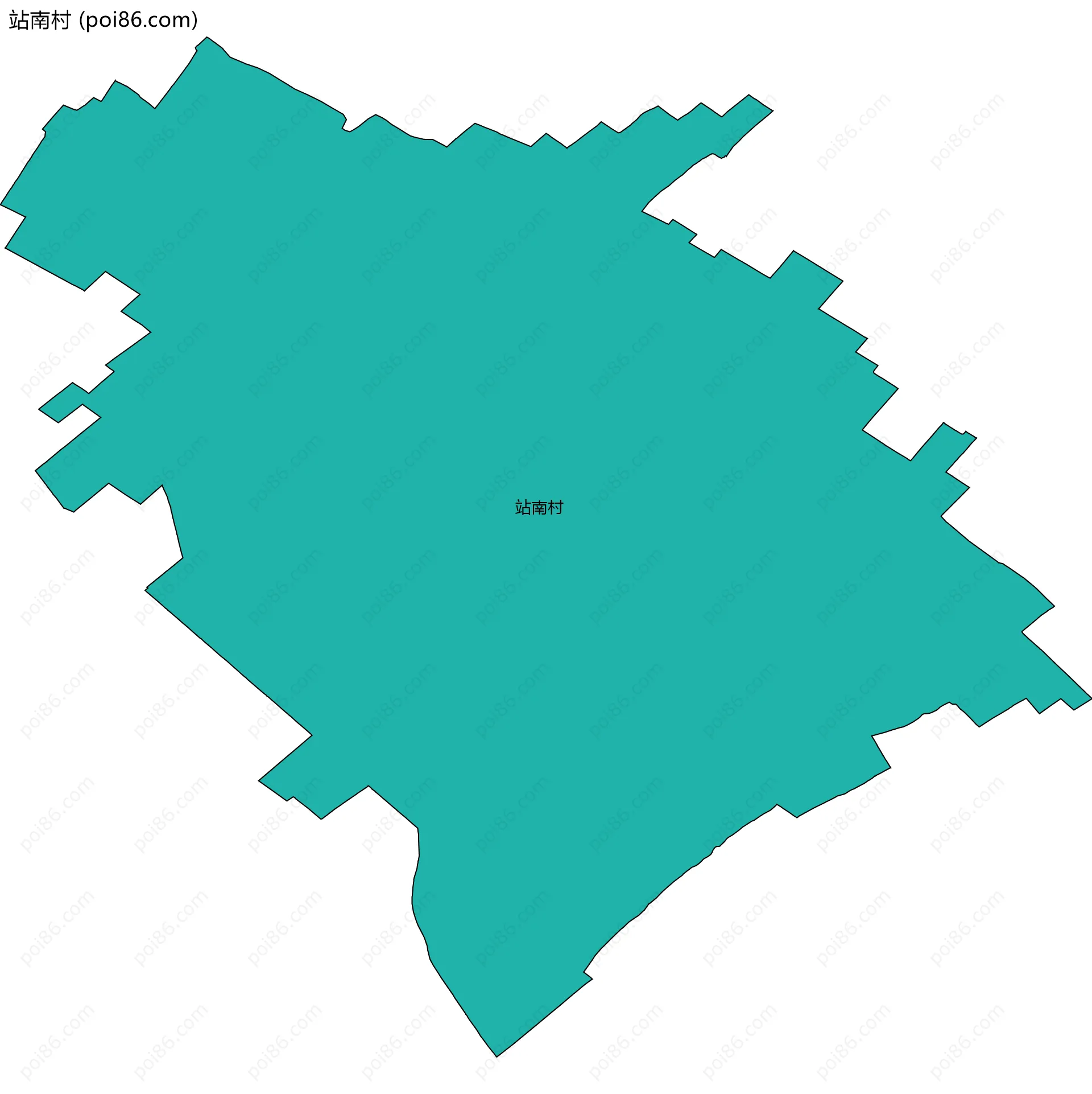 站南村边界地图