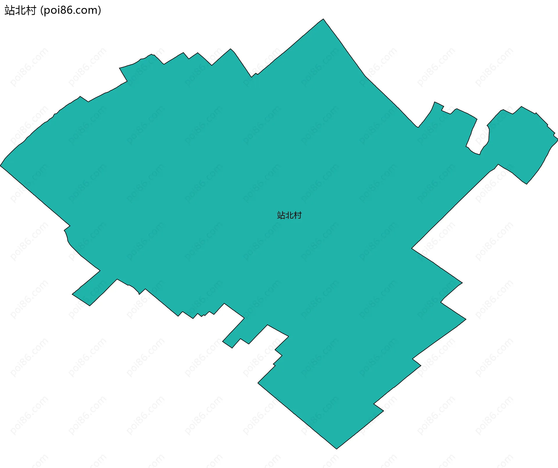 站北村边界地图
