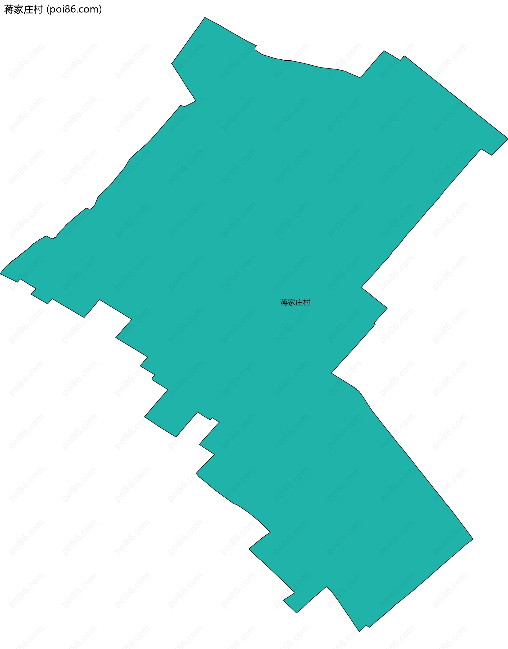 蒋家庄村边界地图