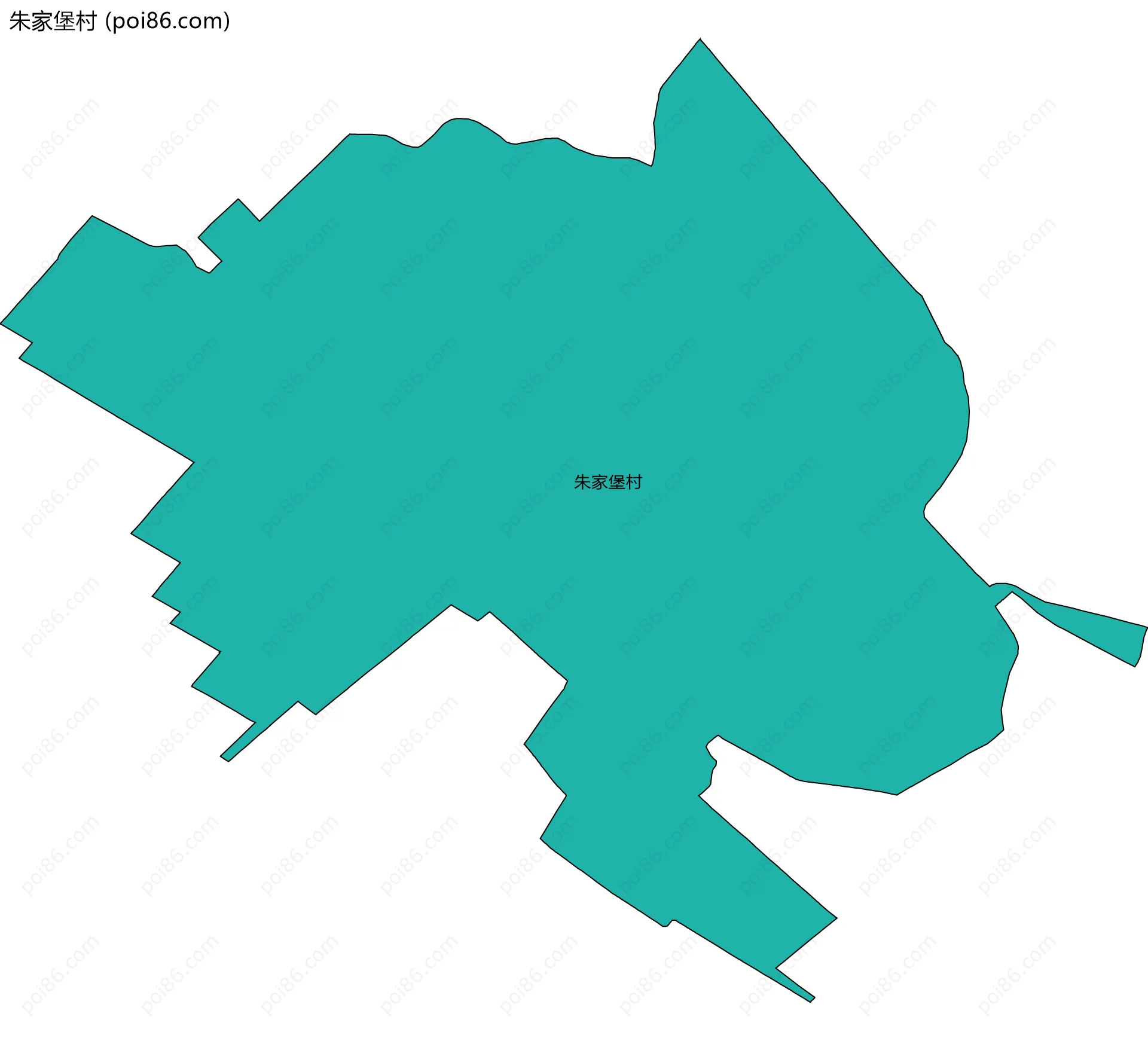 朱家堡村边界地图