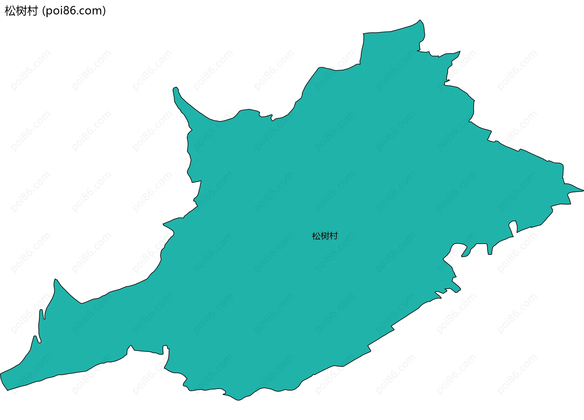松树村边界地图