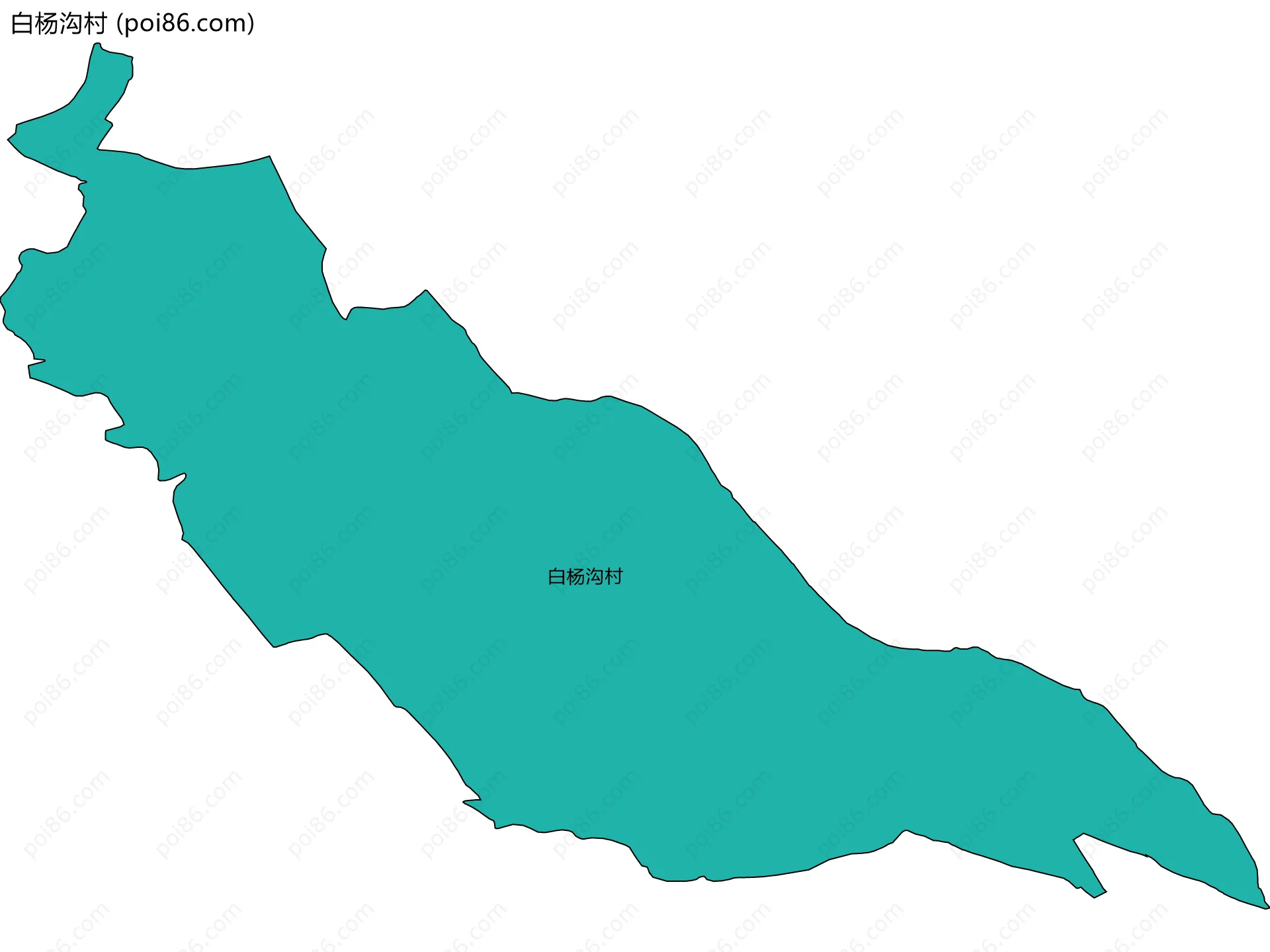 白杨沟村边界地图