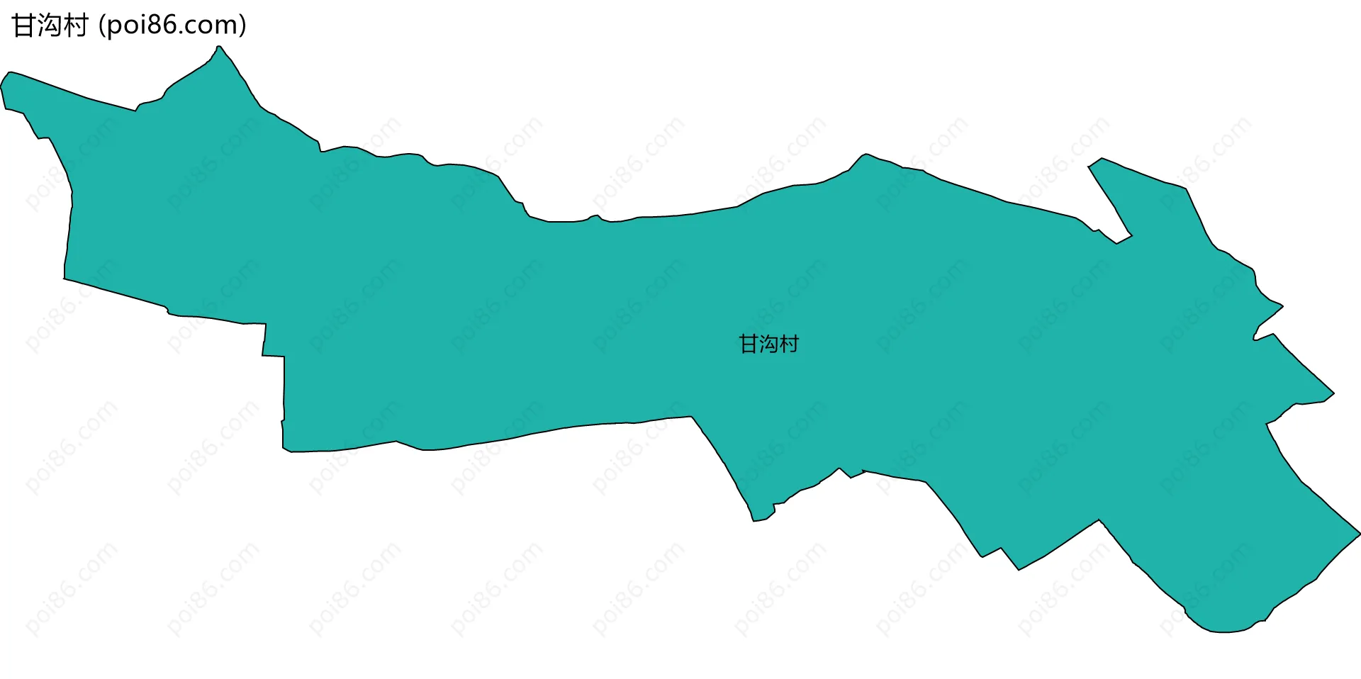 甘沟村边界地图