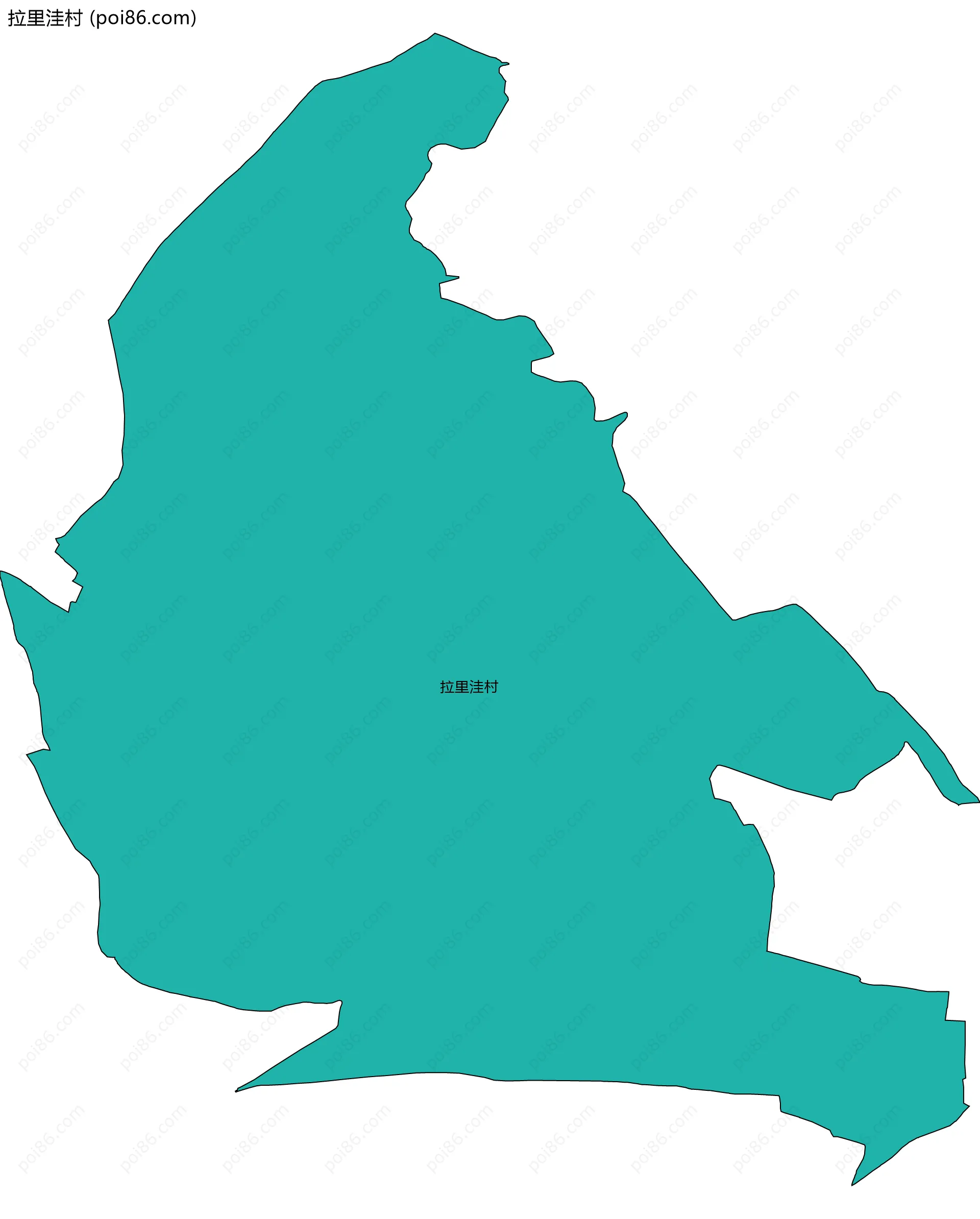 拉里洼村边界地图