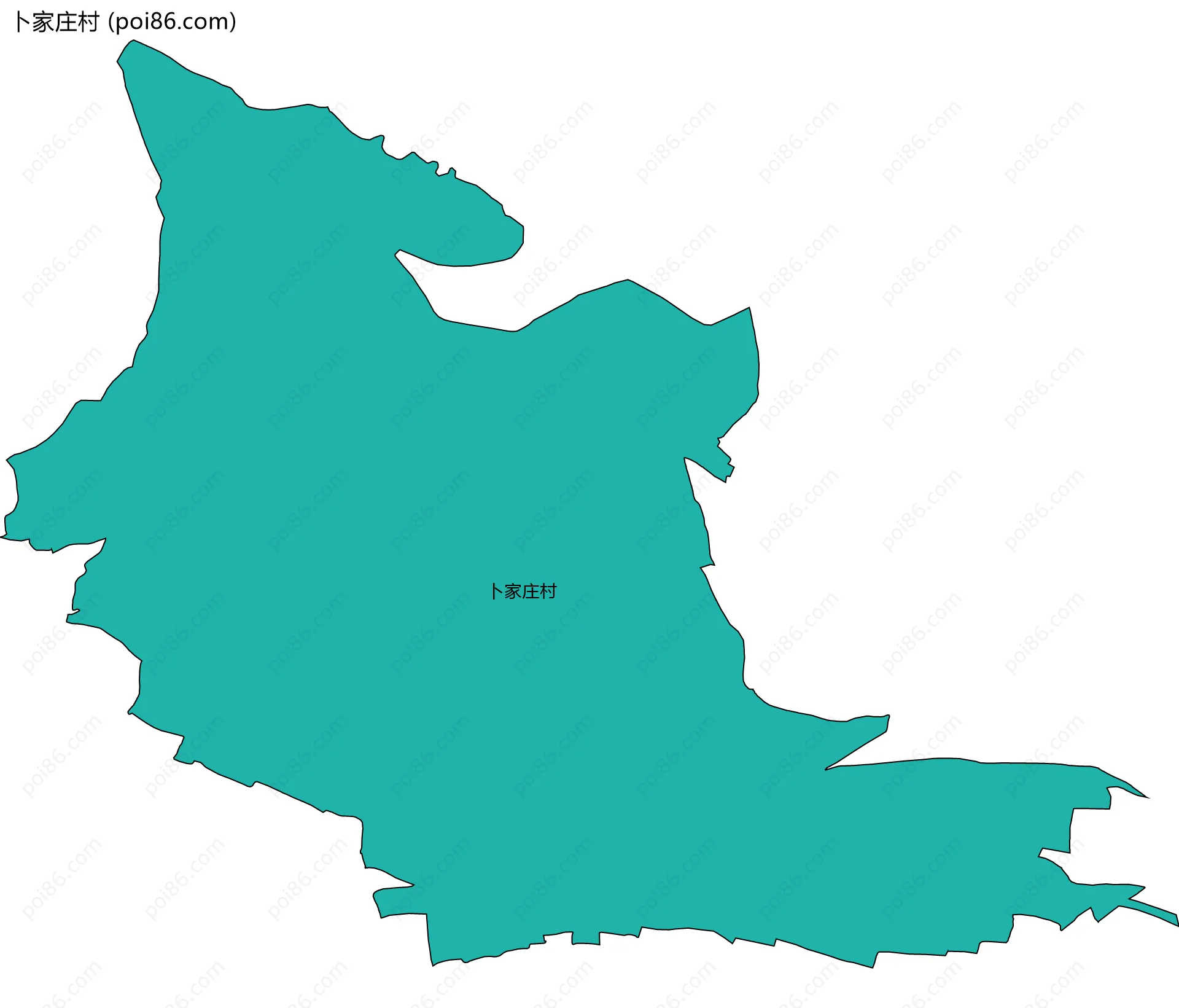 卜家庄村边界地图