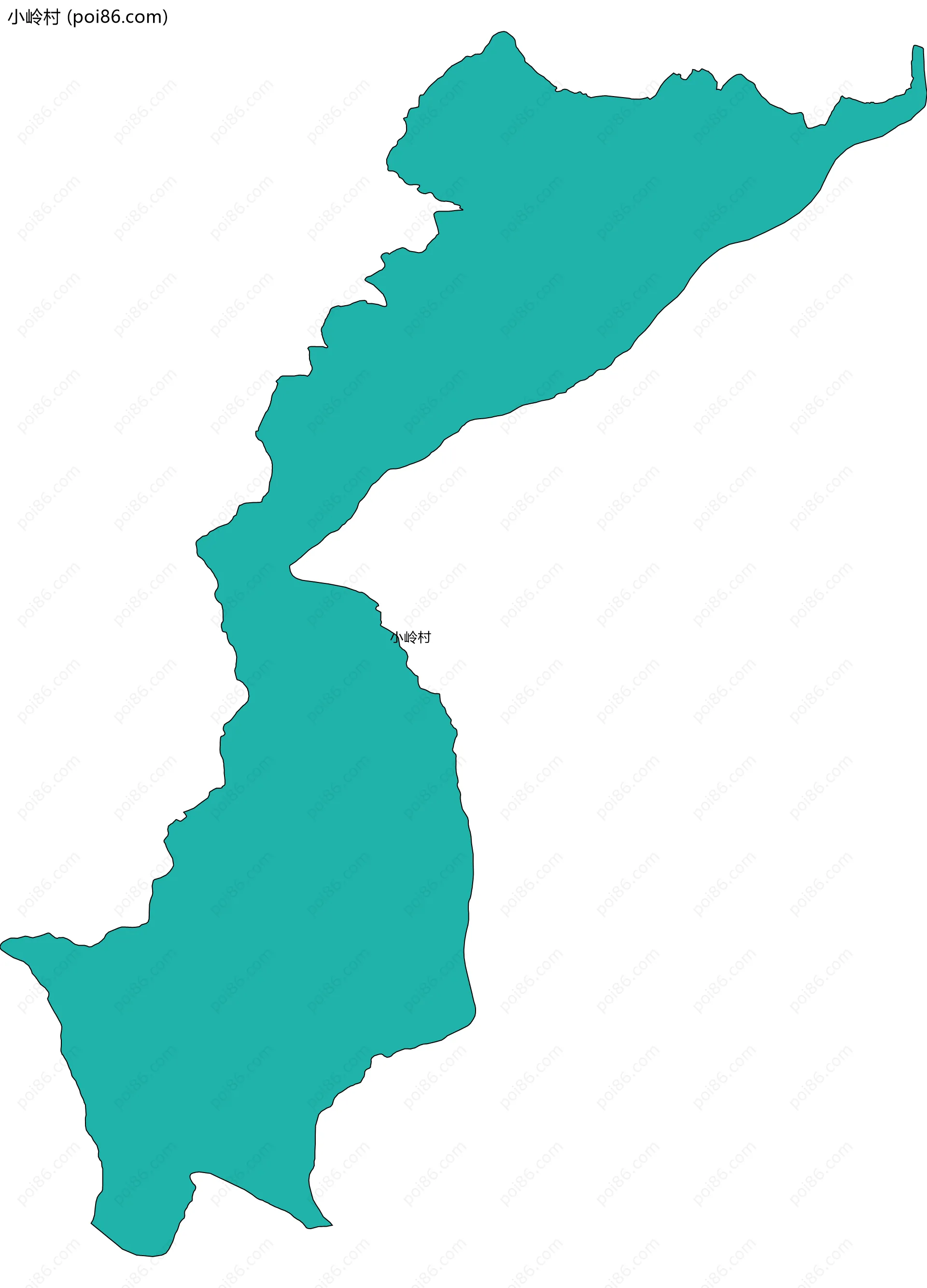 小岭村边界地图